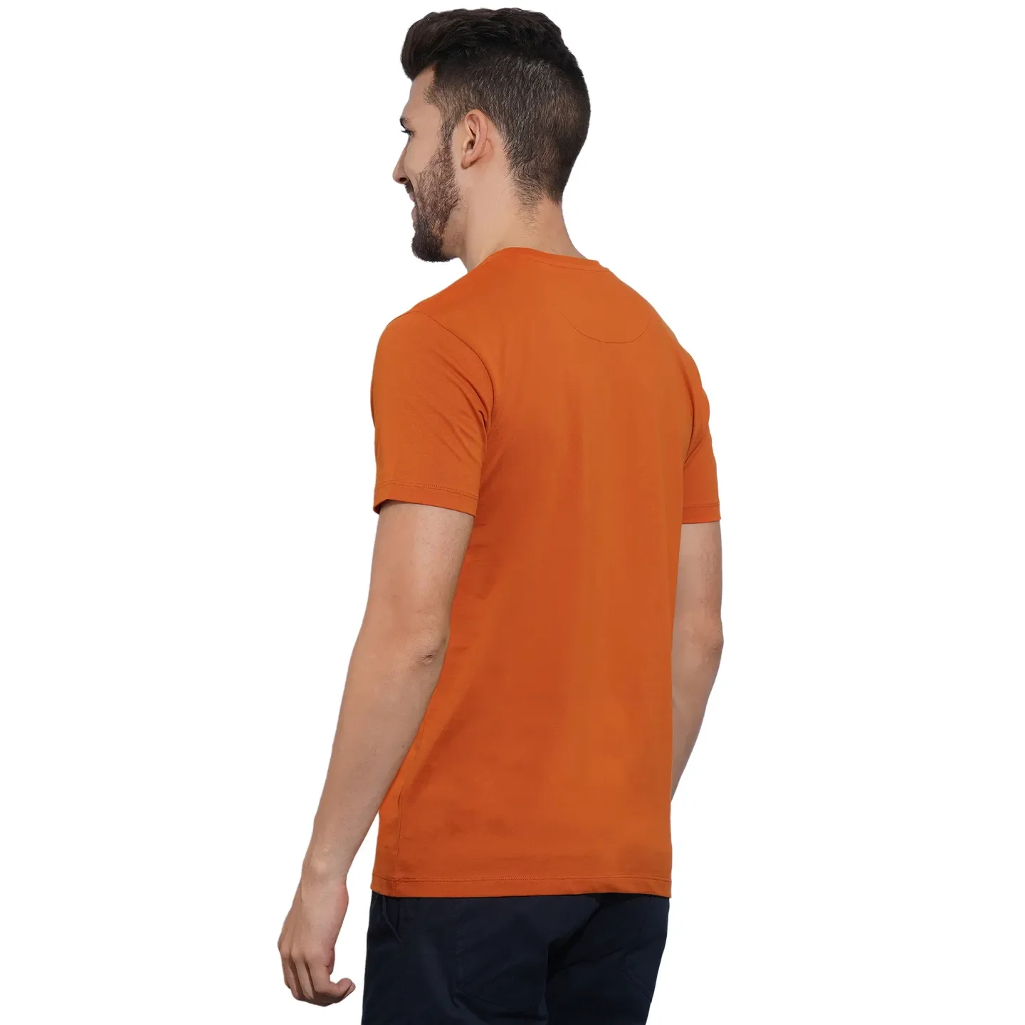 Rust Regular Fit Round Neck Men's T-Shirt by Being Human Clothing - Image 3
