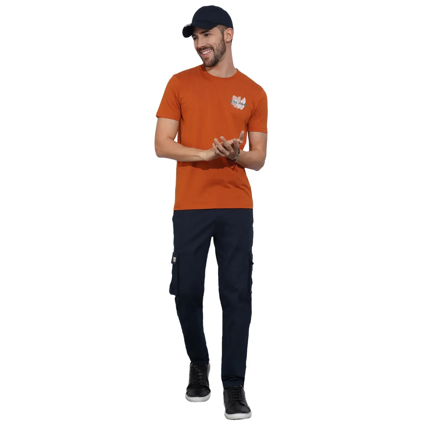 Rust Regular Fit Round Neck Men's T-Shirt by Being Human Clothing - Image 4