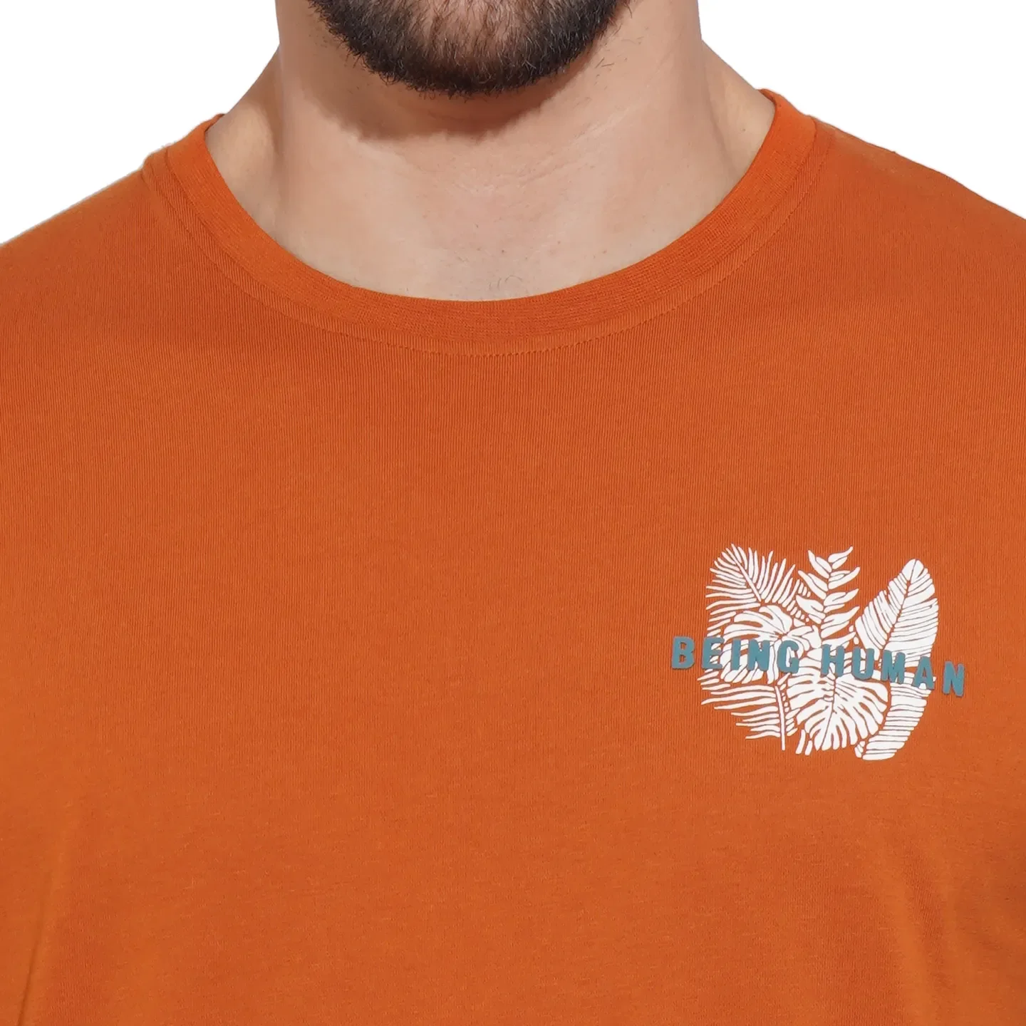Rust Regular Fit Round Neck Men's T-Shirt by Being Human Clothing - Image 5