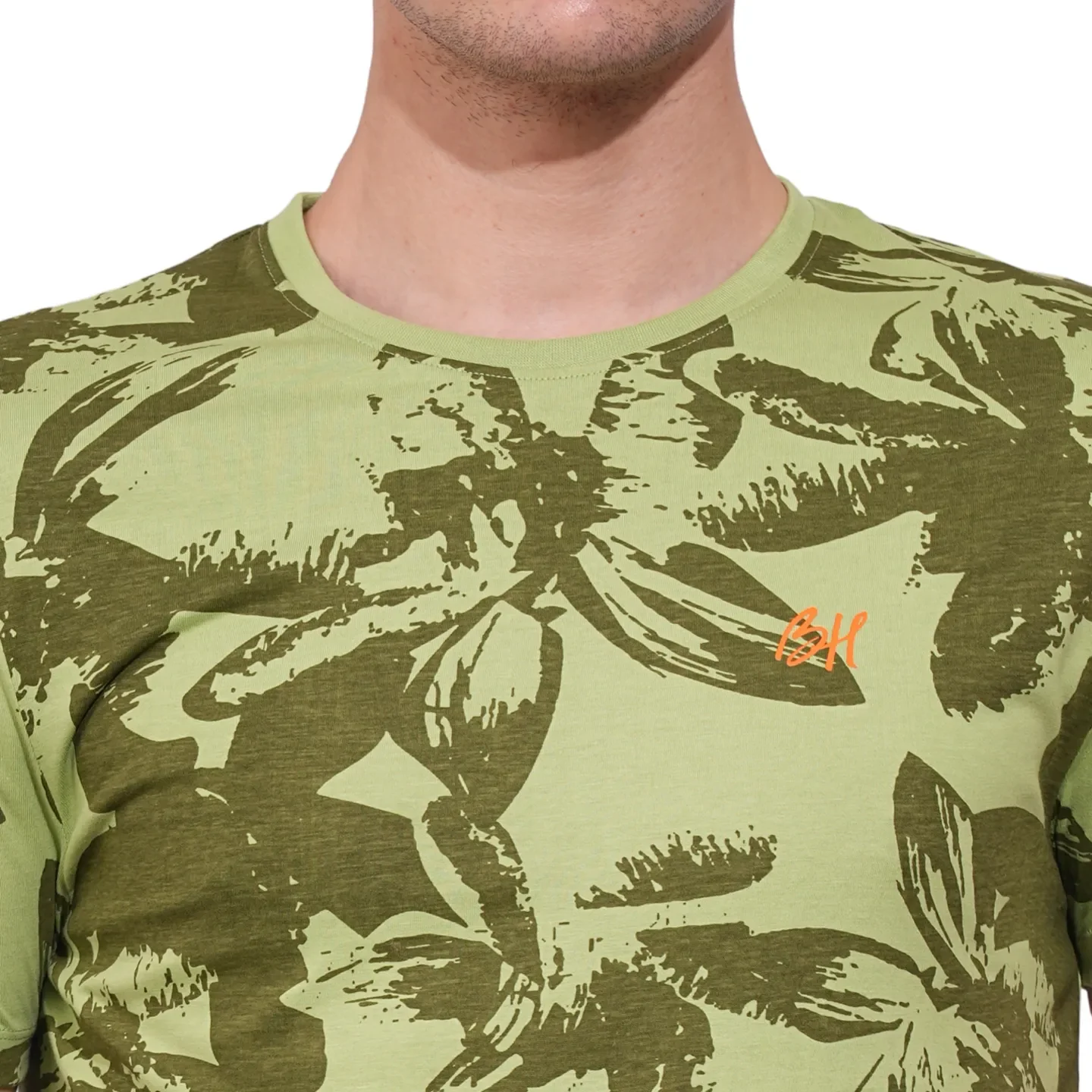 Green Regular Fit Men's Short Sleeves T-Shirt by Being Human Clothing - Image 5