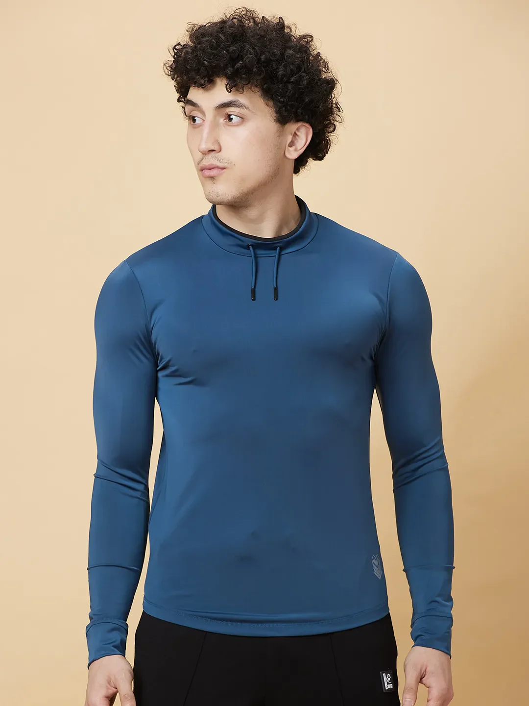 Sea Port Regular Fit High Neck Men's T-Shirt by Being Human Clothing