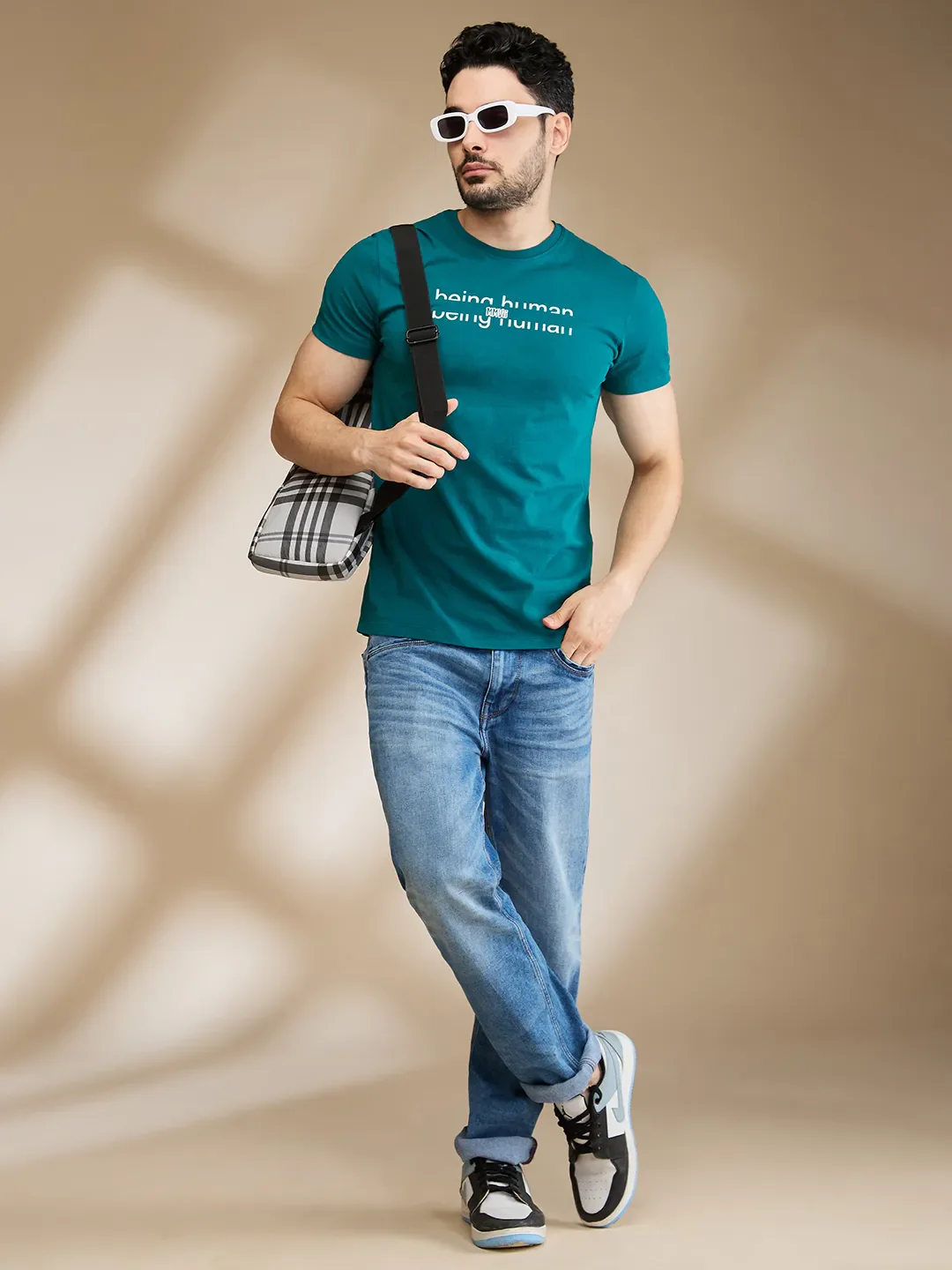 Dark Green Regular Fit Men's Short Sleeves T-Shirt by Being Human Clothing - Image 6