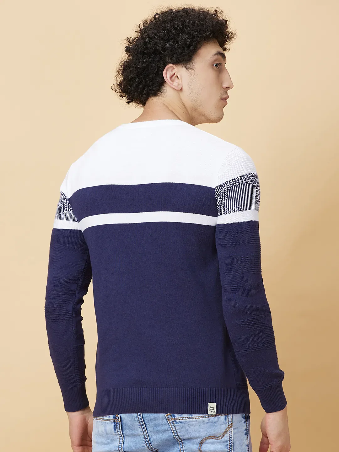 White Regular Fit Round Neck Men's T-Shirt by Being Human Clothing - Image 3