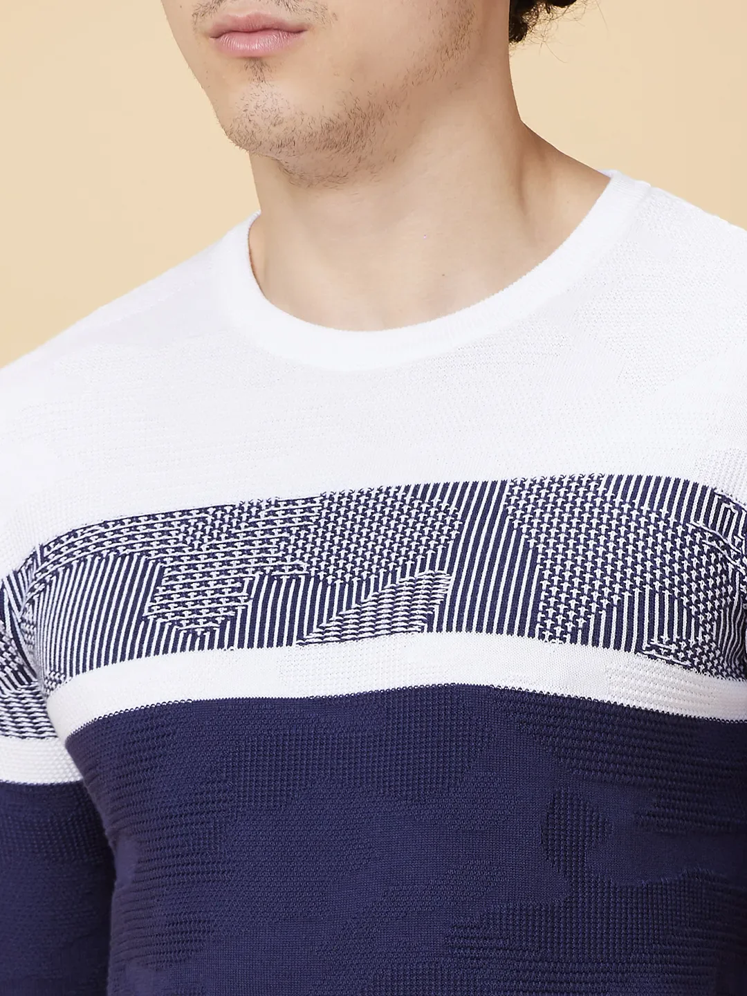 White Regular Fit Round Neck Men's T-Shirt by Being Human Clothing - Image 5
