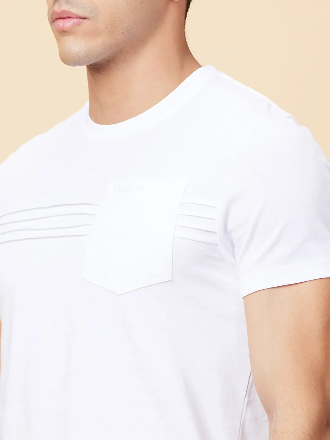 White Regular Fit Men's Short Sleeves T-Shirt by Being Human Clothing - Image 5