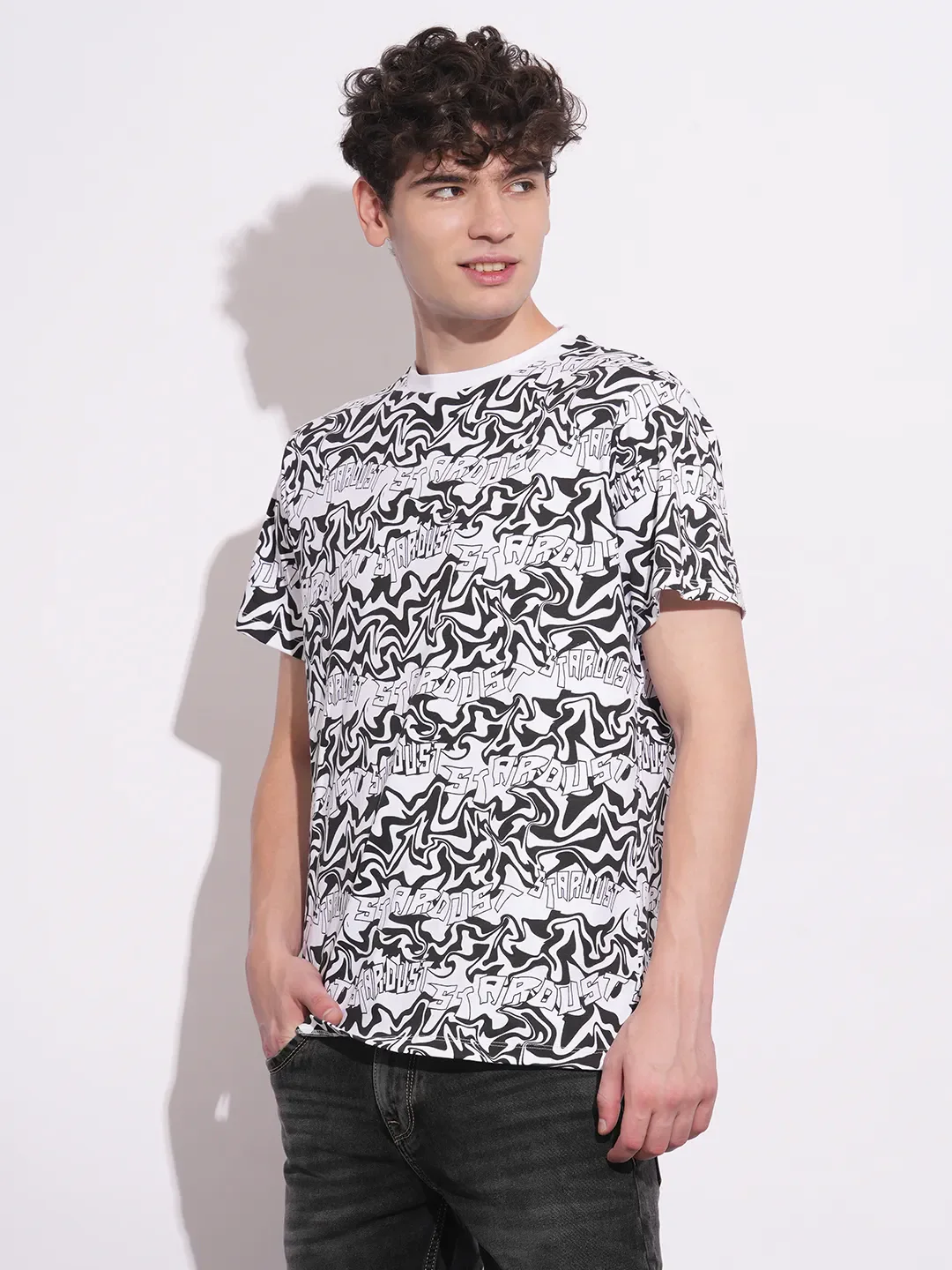 White Easy Fit Round Neck Men's T-Shirt by Being Human Clothing - Image 2