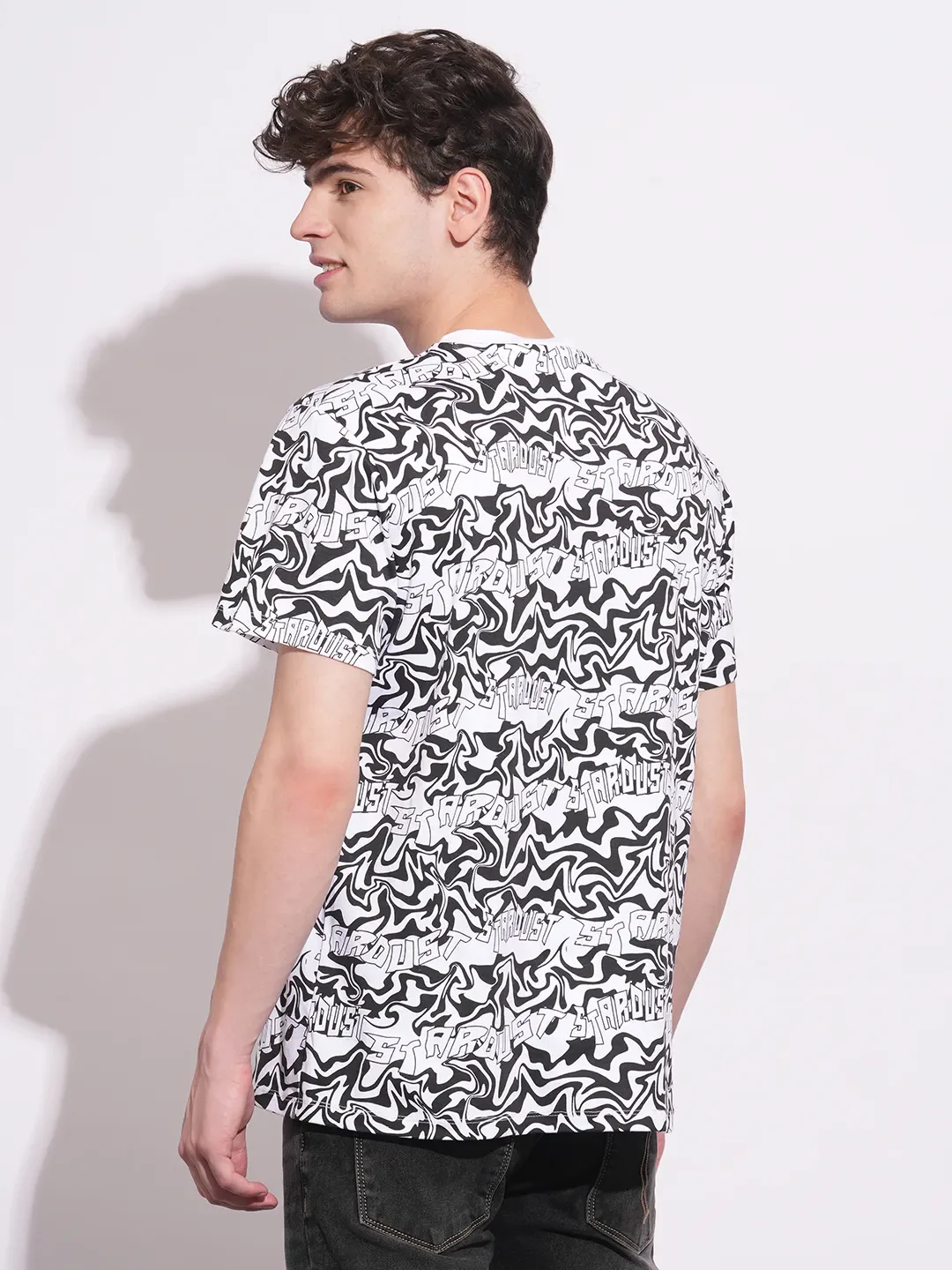 White Easy Fit Round Neck Men's T-Shirt by Being Human Clothing - Image 3