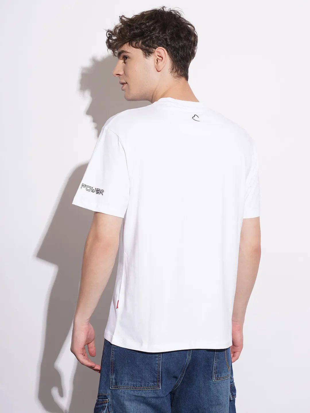 Spiderman White Easy Fit Round Neck Men's T-Shirt by Being Human Clothing - Image 3