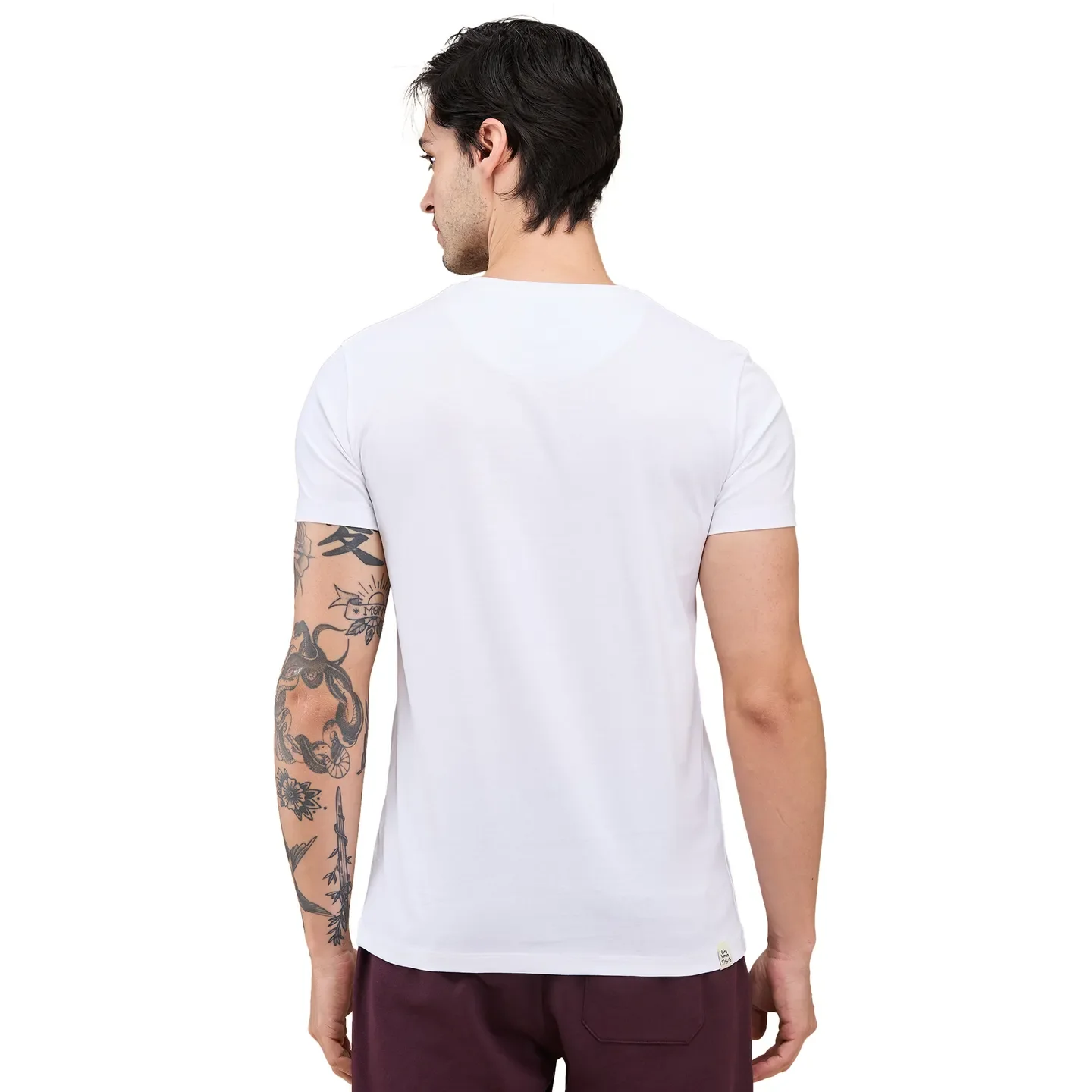 White Regular Fit Men's Short Sleeves T-Shirt by Being Human Clothing - Image 3