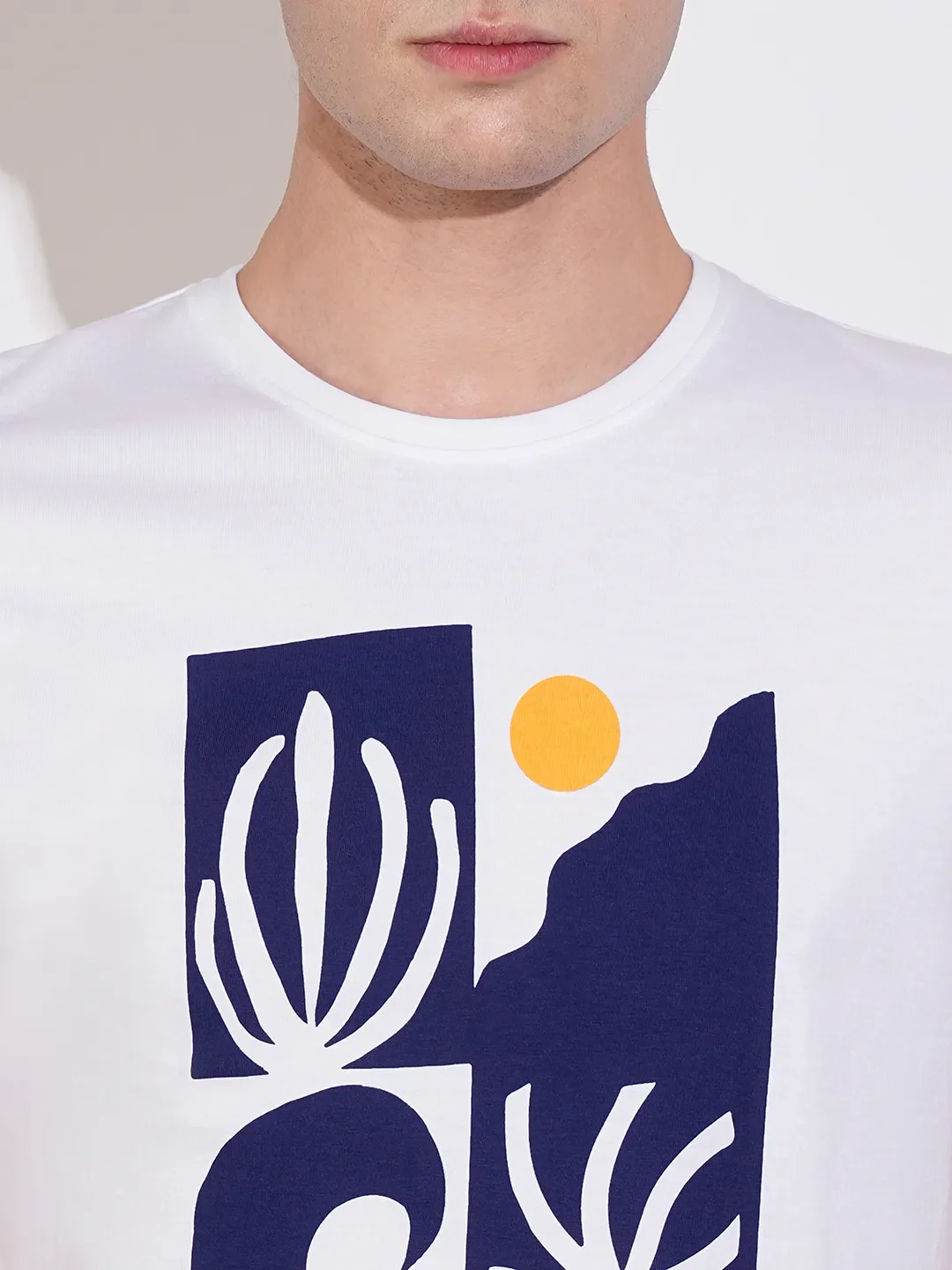 White Regular Fit Men's Short Sleeves T-Shirt by Being Human Clothing - Image 5