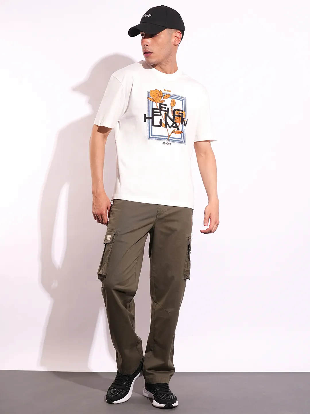 White Easy Fit Men's Short Sleeves T-Shirt by Being Human Clothing - Image 4