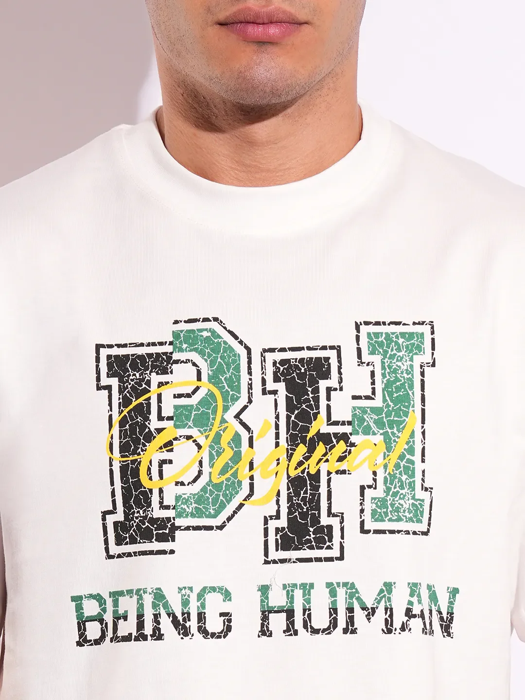 White Easy Fit Men's Short Sleeves T-Shirt by Being Human Clothing - Image 5