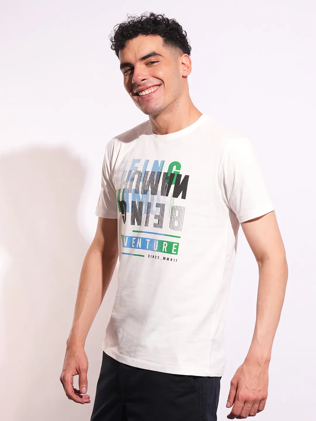 White Slim Fit Men's Short Sleeves T-Shirt by Being Human Clothing - Image 2
