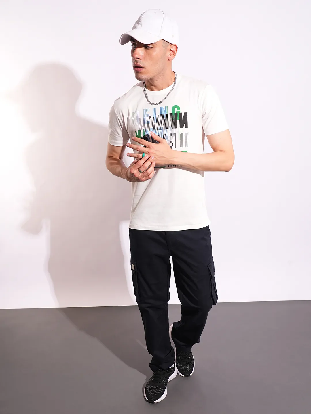 White Slim Fit Men's Short Sleeves T-Shirt by Being Human Clothing - Image 4