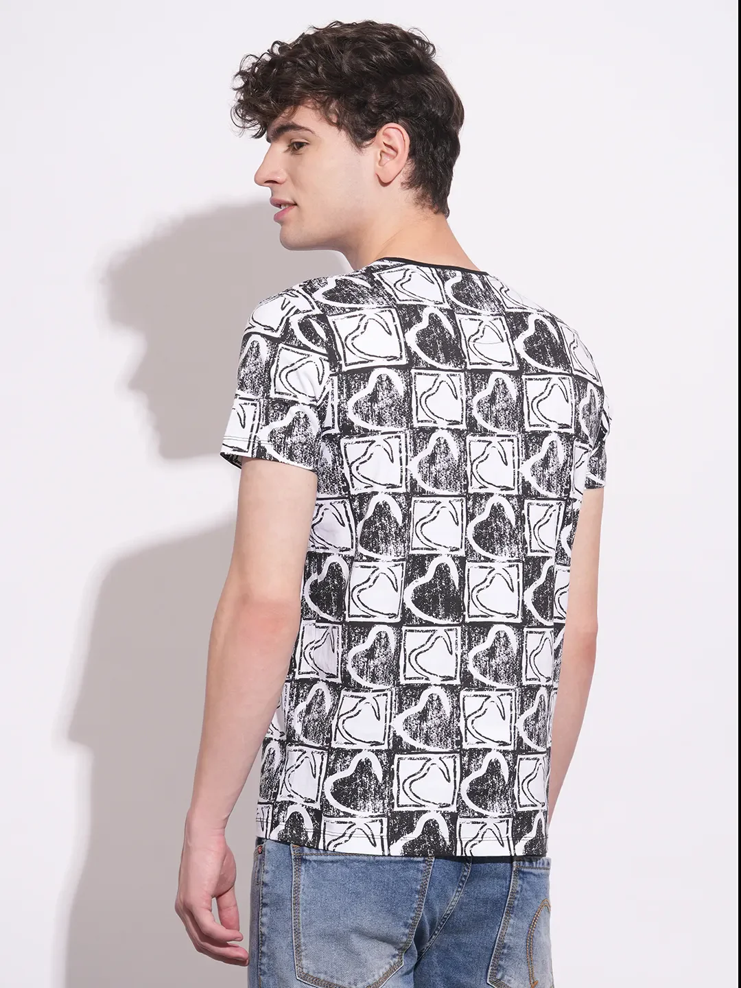 White Slim Fit Men's Short Sleeves T-Shirt by Being Human Clothing - Image 3