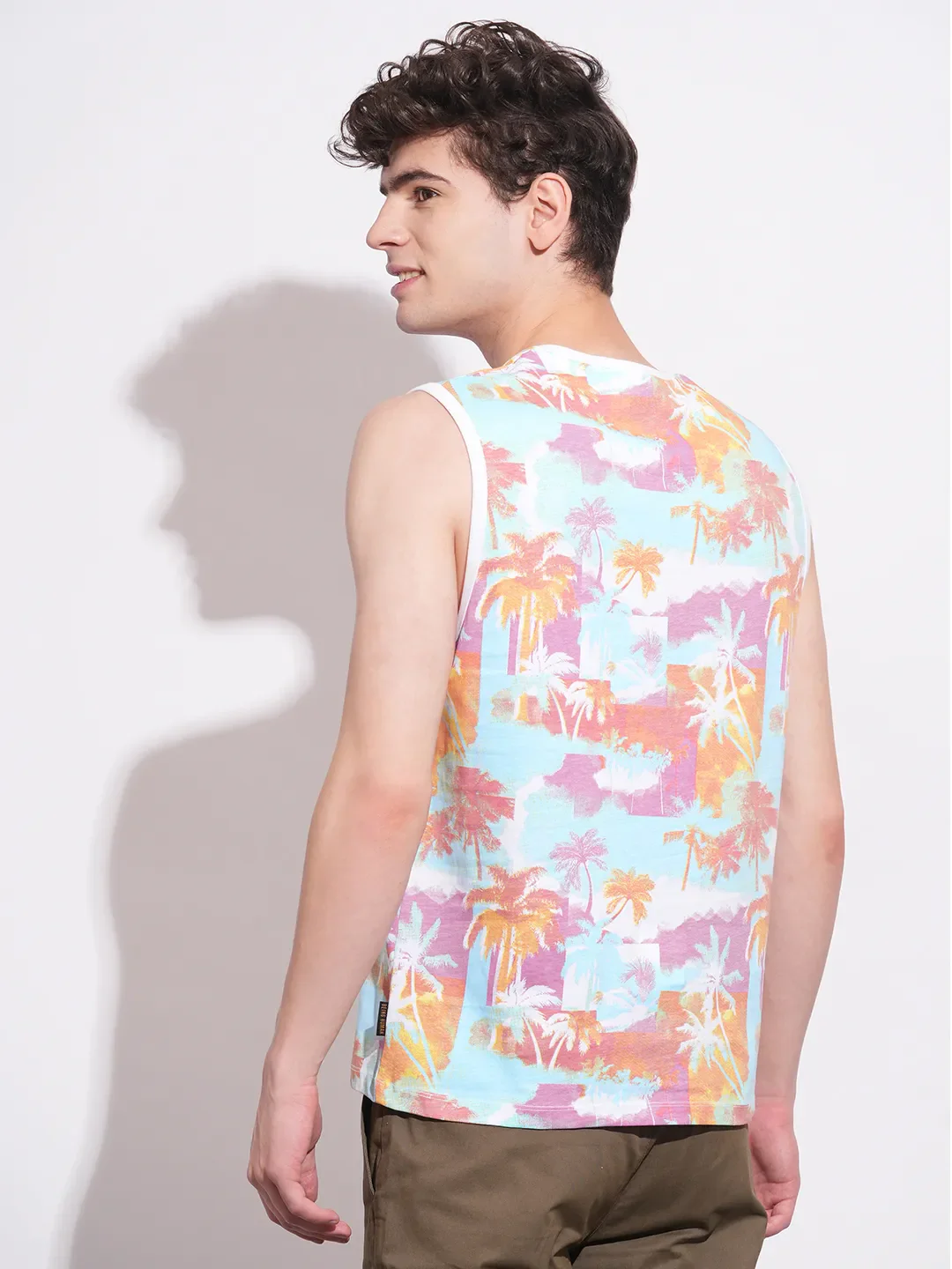 White Slim Fit Round Neck Men's T-Shirt by Being Human Clothing - Image 3
