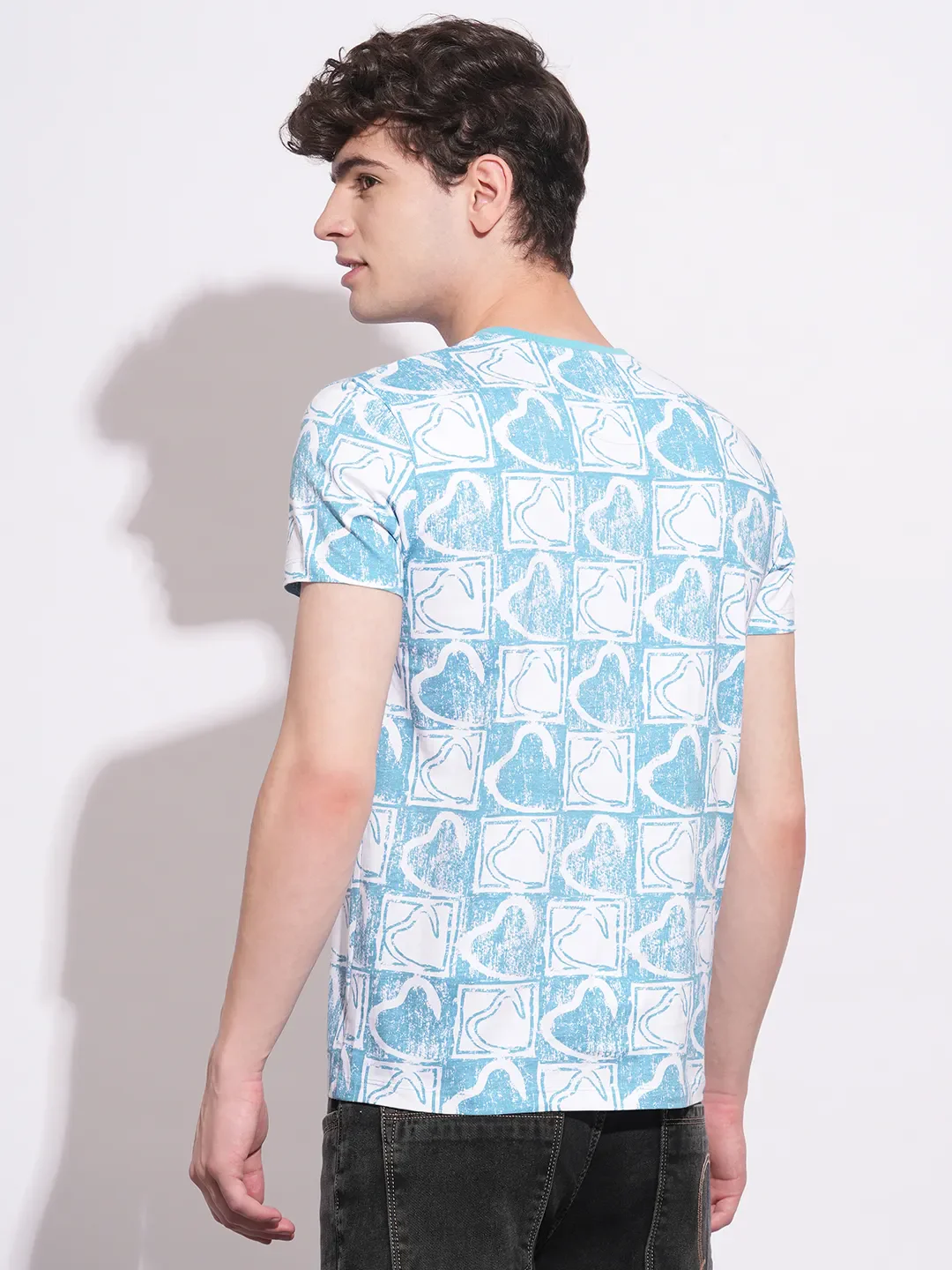 White Slim Fit Men's Short Sleeves T-Shirt by Being Human Clothing - Image 3