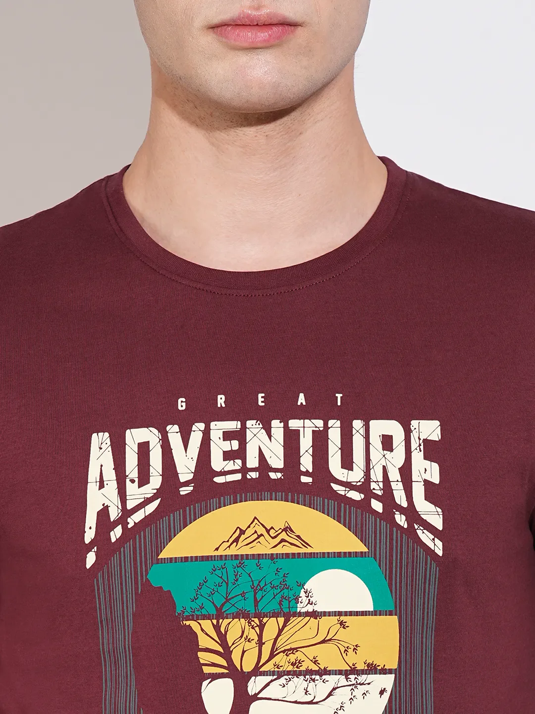 Wine Regular Fit Men's Short Sleeves T-Shirt by Being Human Clothing - Image 5