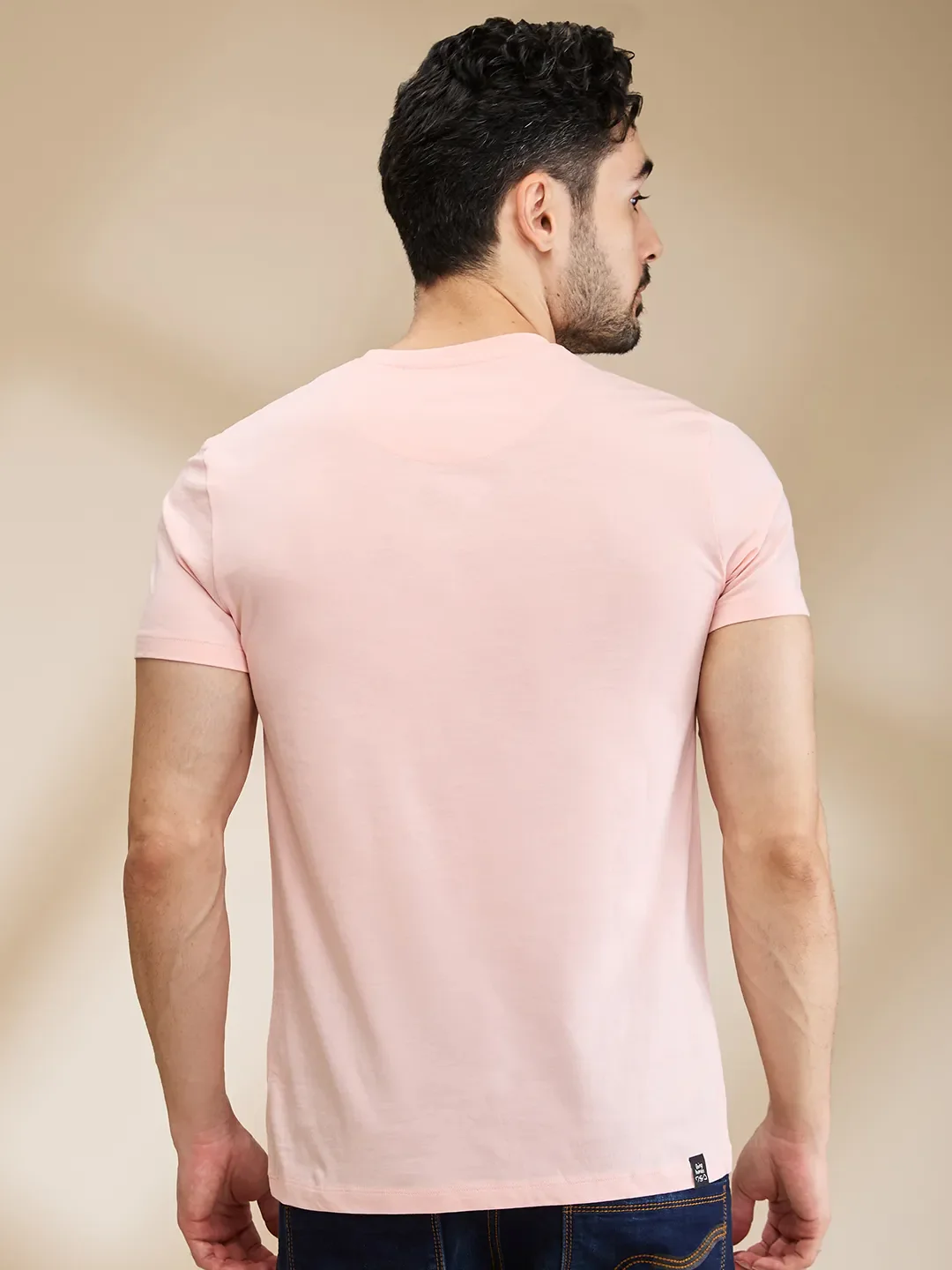 Yellow Regular Fit Men's Short Sleeves T-Shirt by Being Human Clothing - Image 3