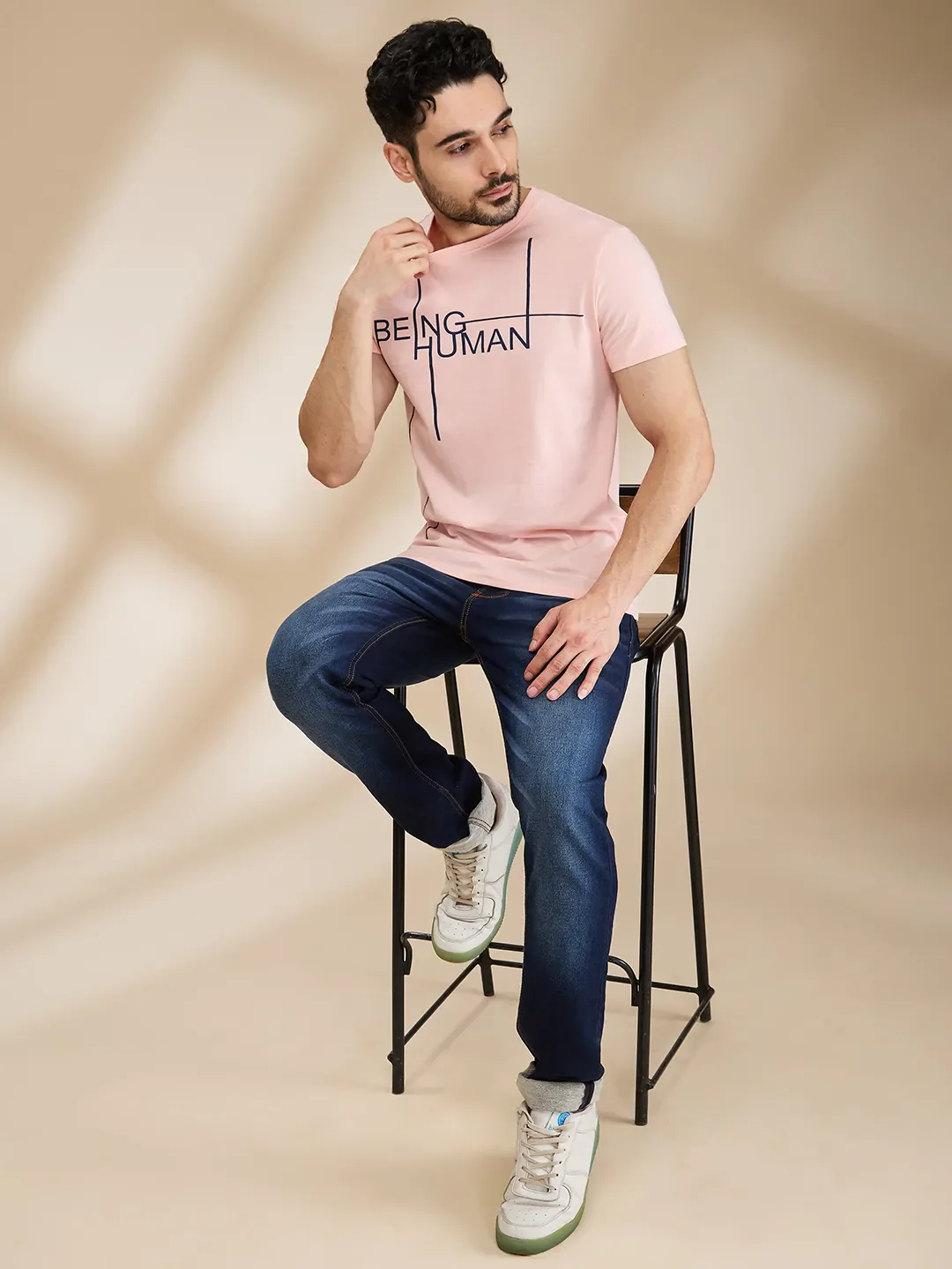 Yellow Regular Fit Men's Short Sleeves T-Shirt by Being Human Clothing - Image 6