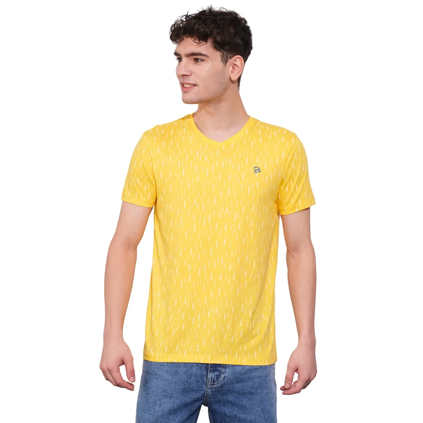 Yellow Regular Fit Men's Short Sleeves T-Shirt by Being Human Clothing