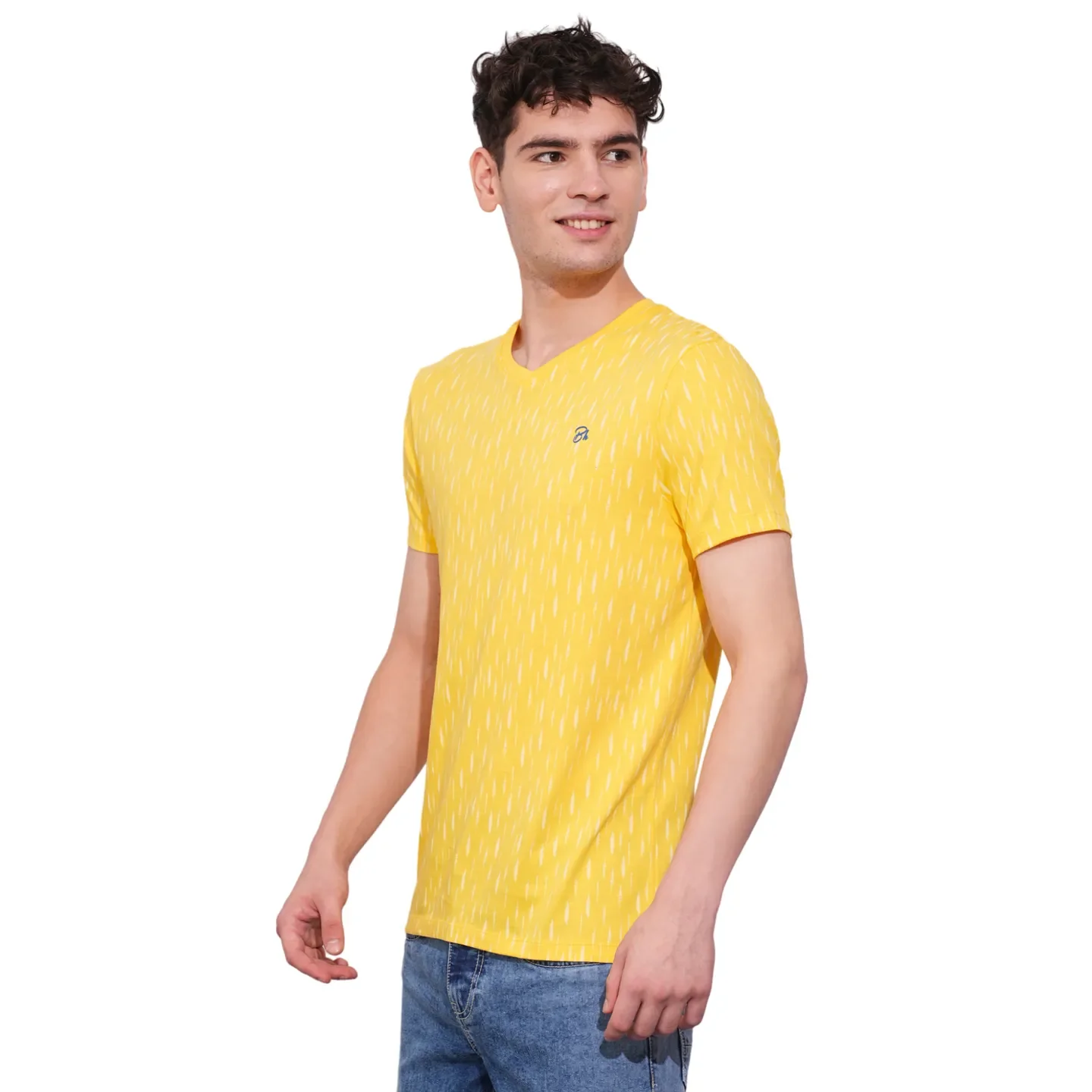 Yellow Regular Fit Men's Short Sleeves T-Shirt by Being Human Clothing - Image 2