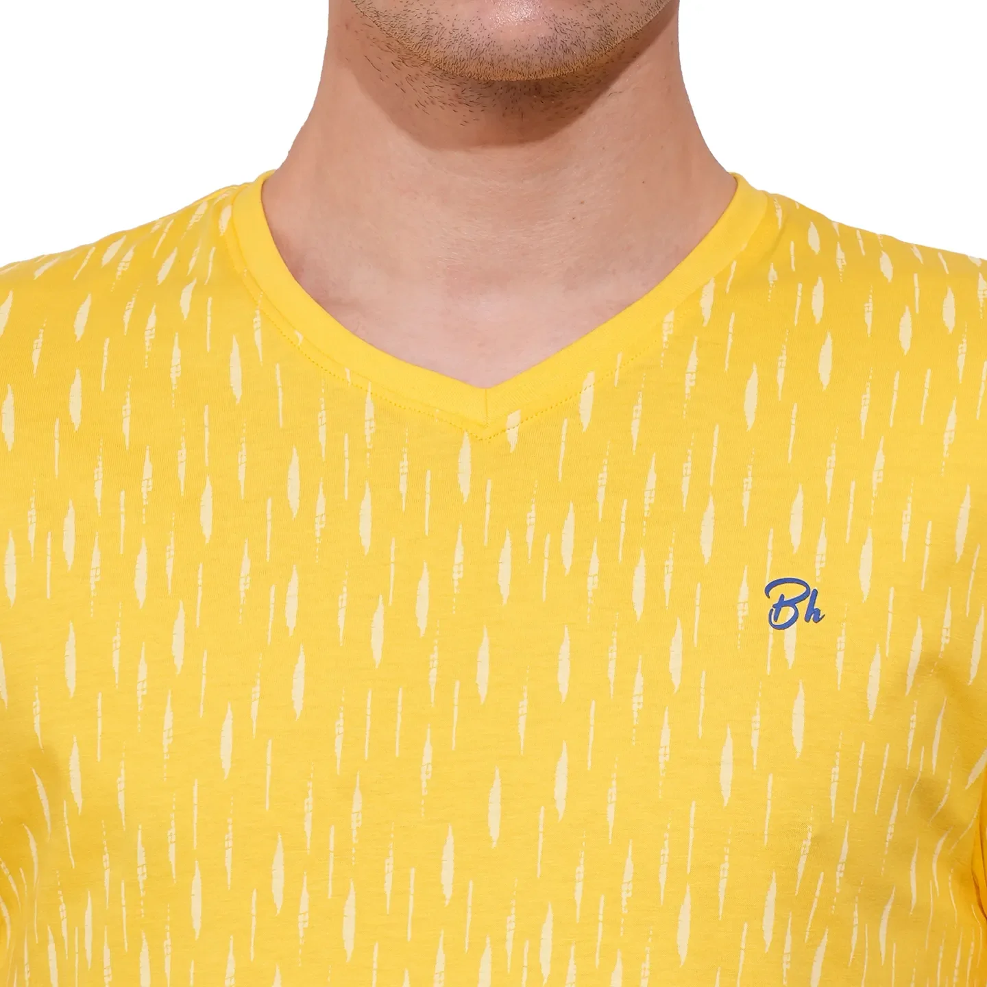 Yellow Regular Fit Men's Short Sleeves T-Shirt by Being Human Clothing - Image 5