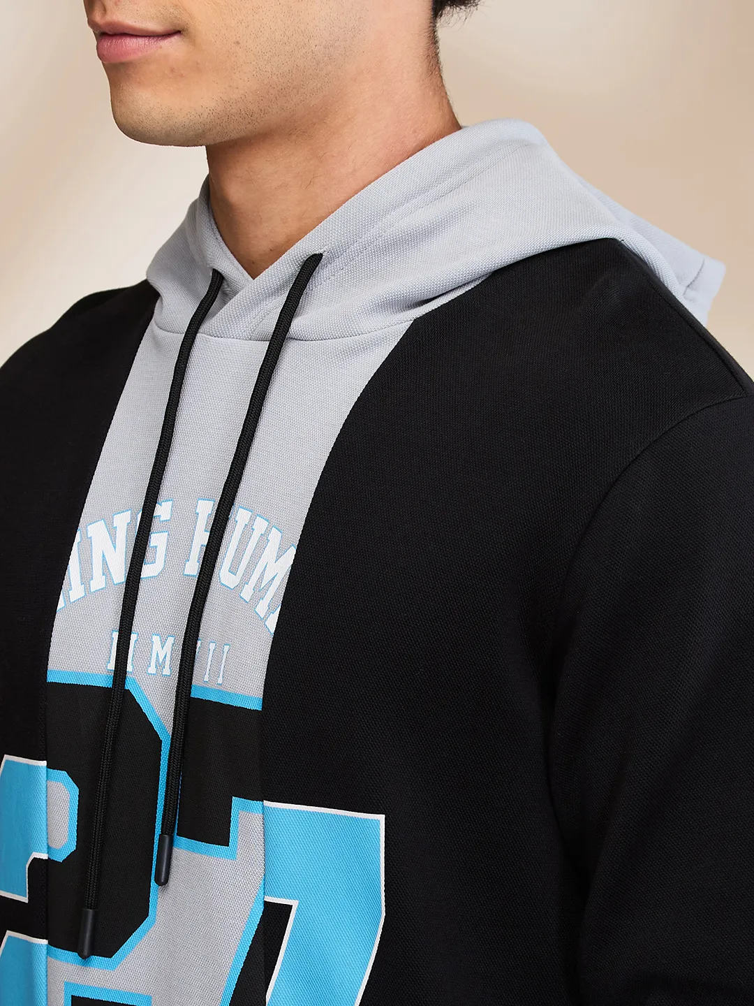 Black Regular Fit Hoodie by Being Human Clothing - Image 5