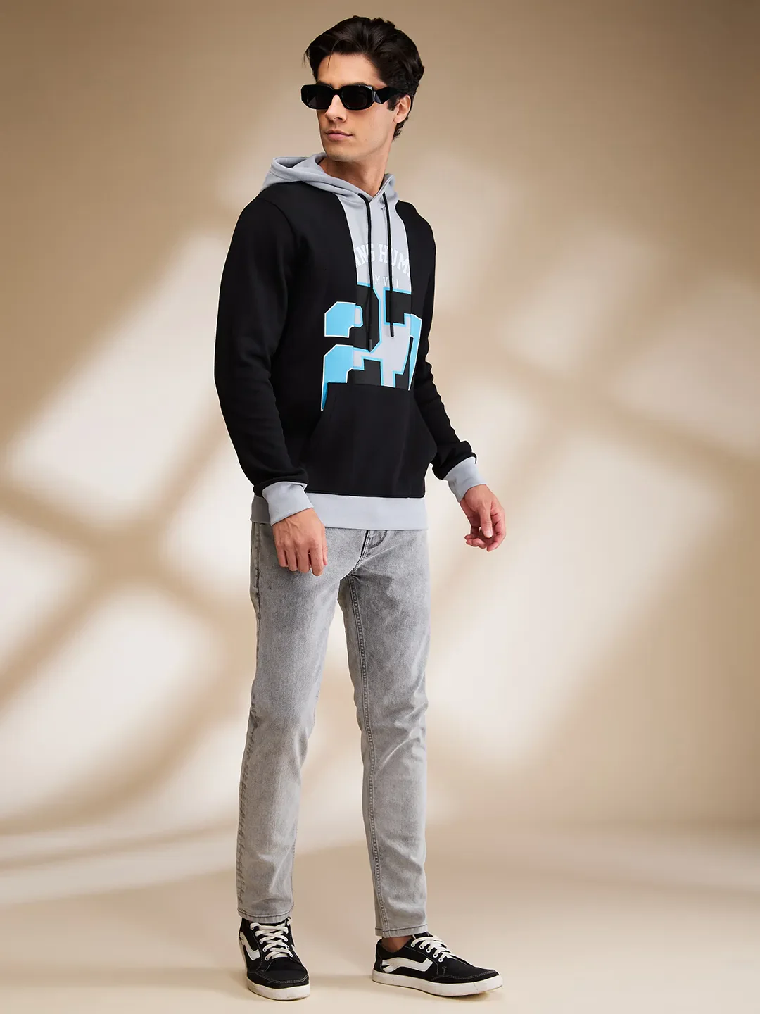 Black Regular Fit Hoodie by Being Human Clothing - Image 6