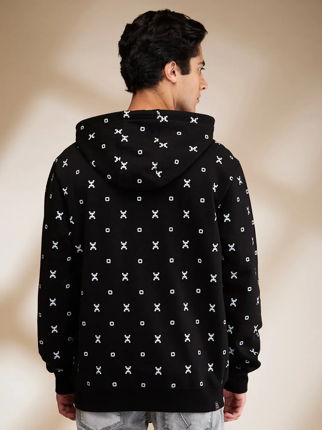 Black Regular Fit Hoodie by Being Human Clothing - Image 3