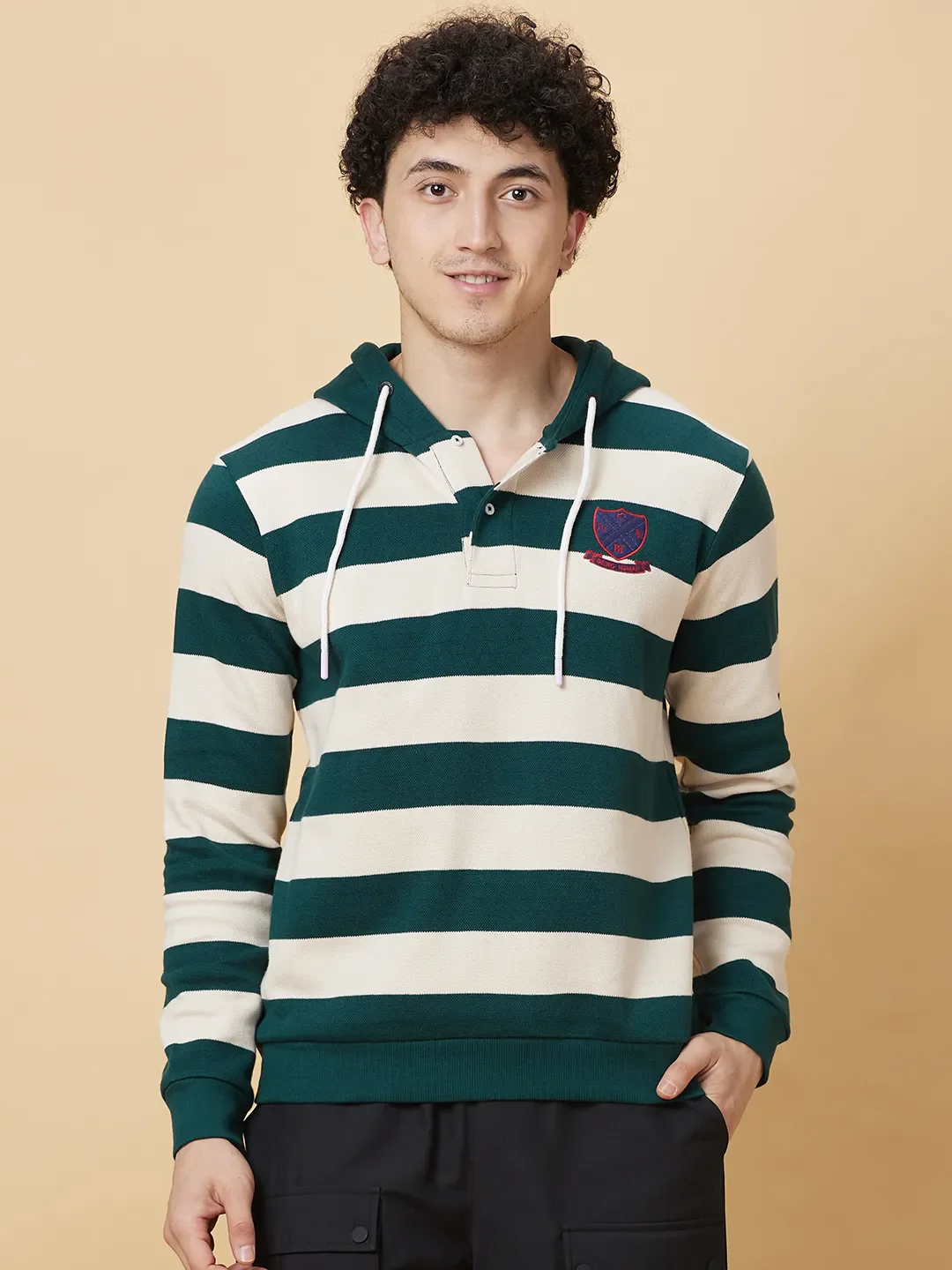 Emerald Regular Fit Men's Hoodie by Being Human Clothing