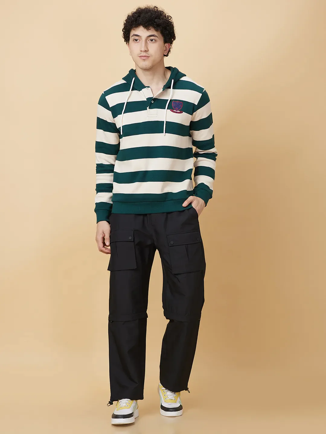 Emerald Regular Fit Men's Hoodie by Being Human Clothing - Image 2