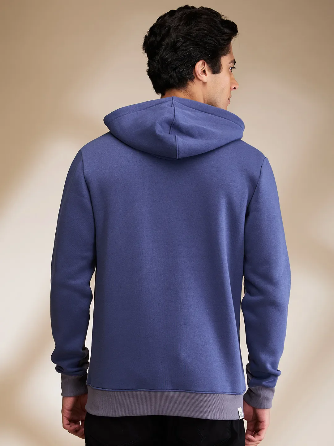 Grey Regular Fit Men's Hoodie by Being Human Clothing - Image 3
