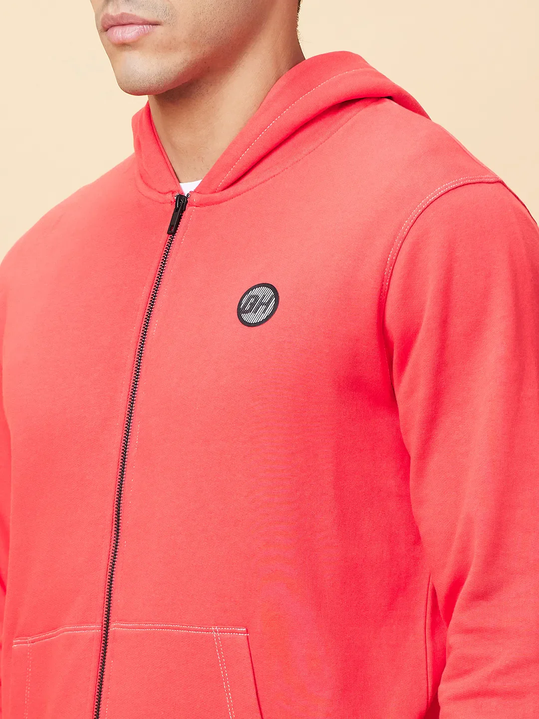 Red Regular Fit Men's Hoodie by Being Human Clothing - Image 5