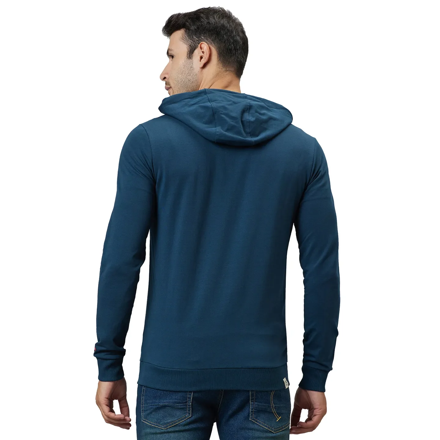 Green Regular Fit  Long Sleeves Men's Hoodie by Being Human Clothing - Image 3
