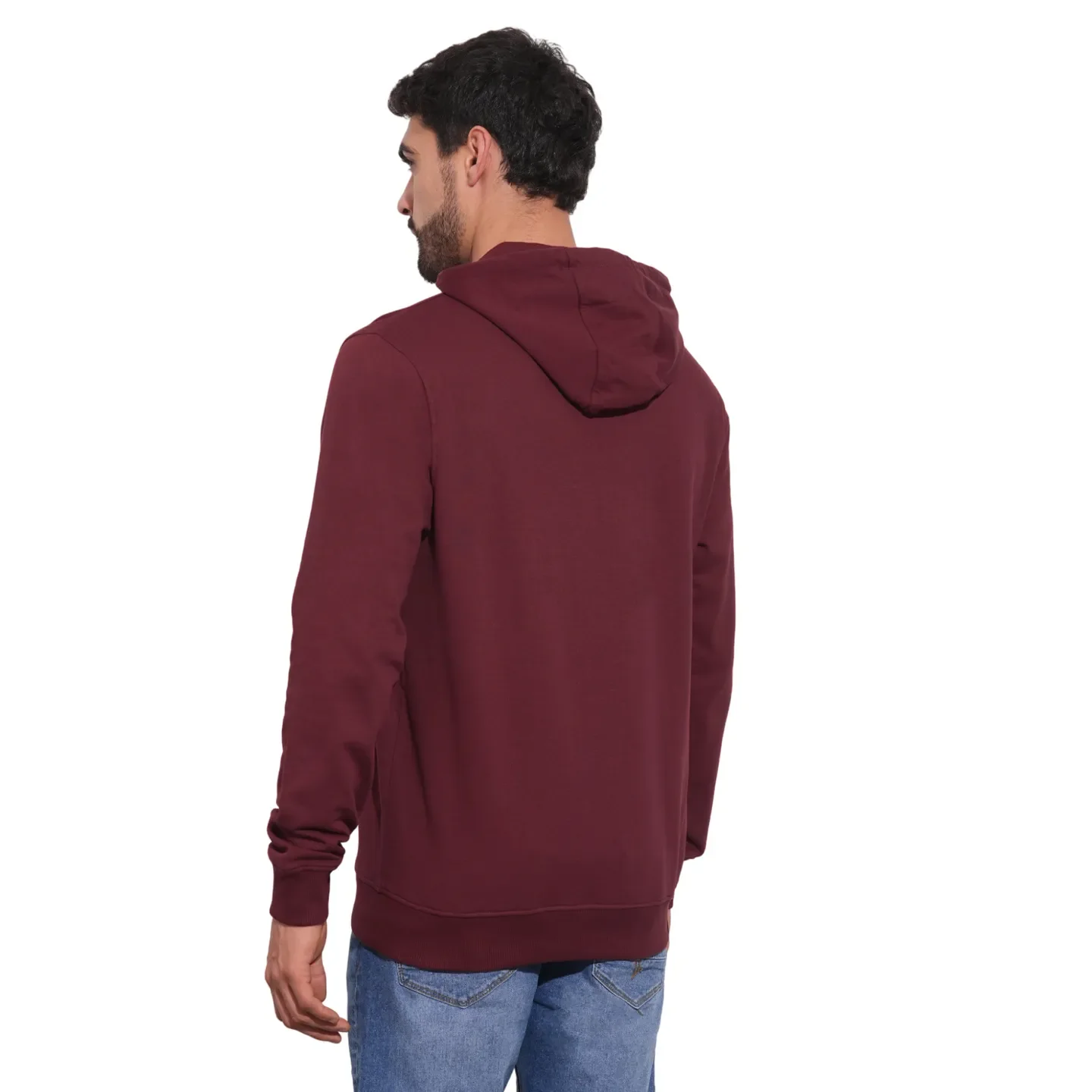 Red Regular Fit Long Sleeves Men's Hoodie by Being Human Clothing - Image 3