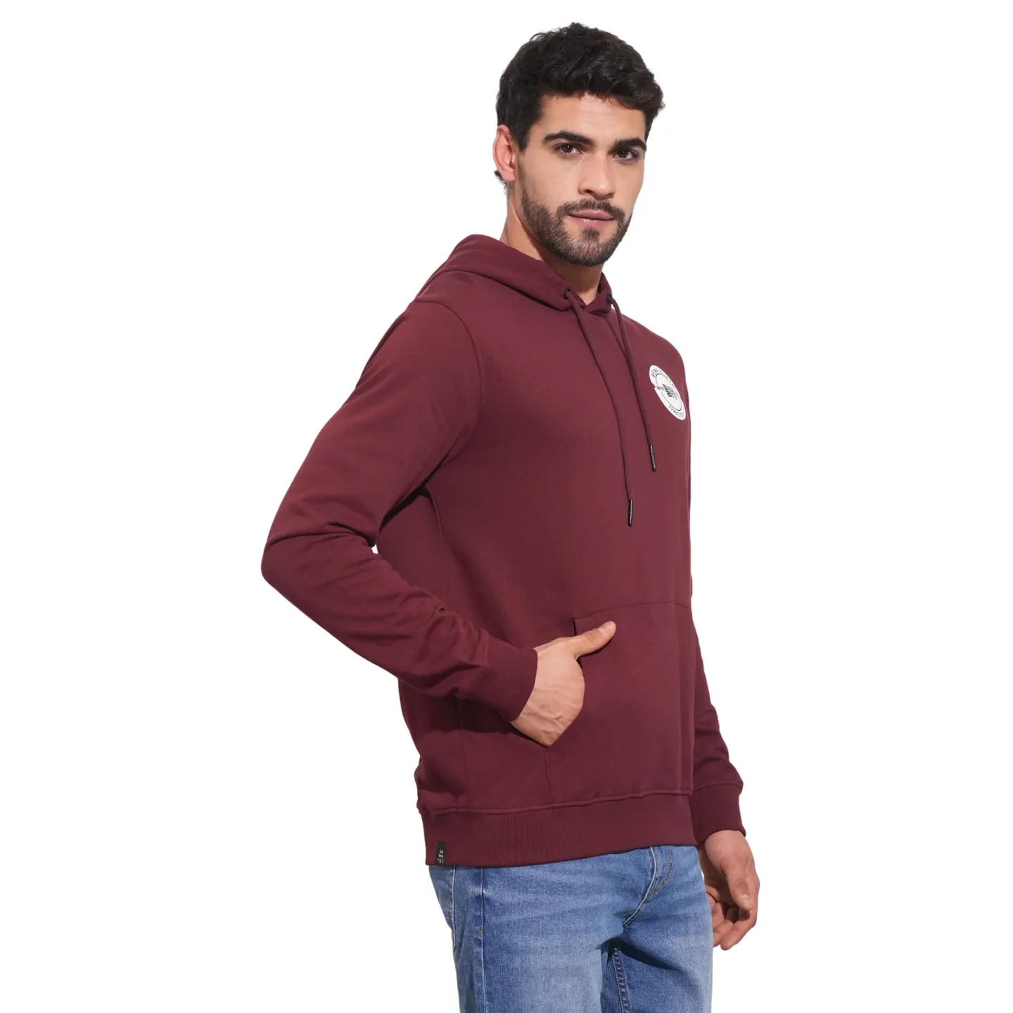 Red Regular Fit Long Sleeves Men's Hoodie by Being Human Clothing - Image 6