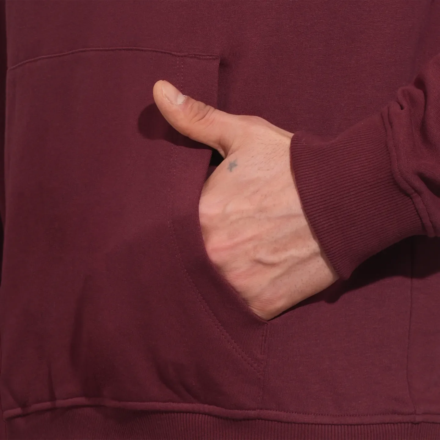 Red Regular Fit Long Sleeves Men's Hoodie by Being Human Clothing - Image 7