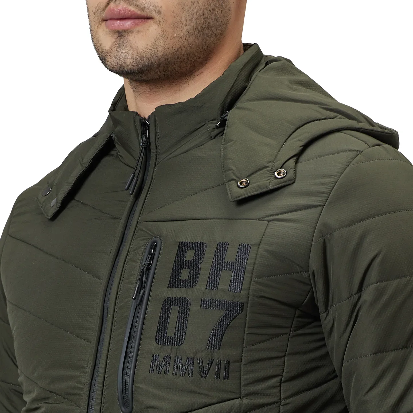 Green Regular Fit Long Sleeves Men's Jacket by Being Human Clothing - Image 6