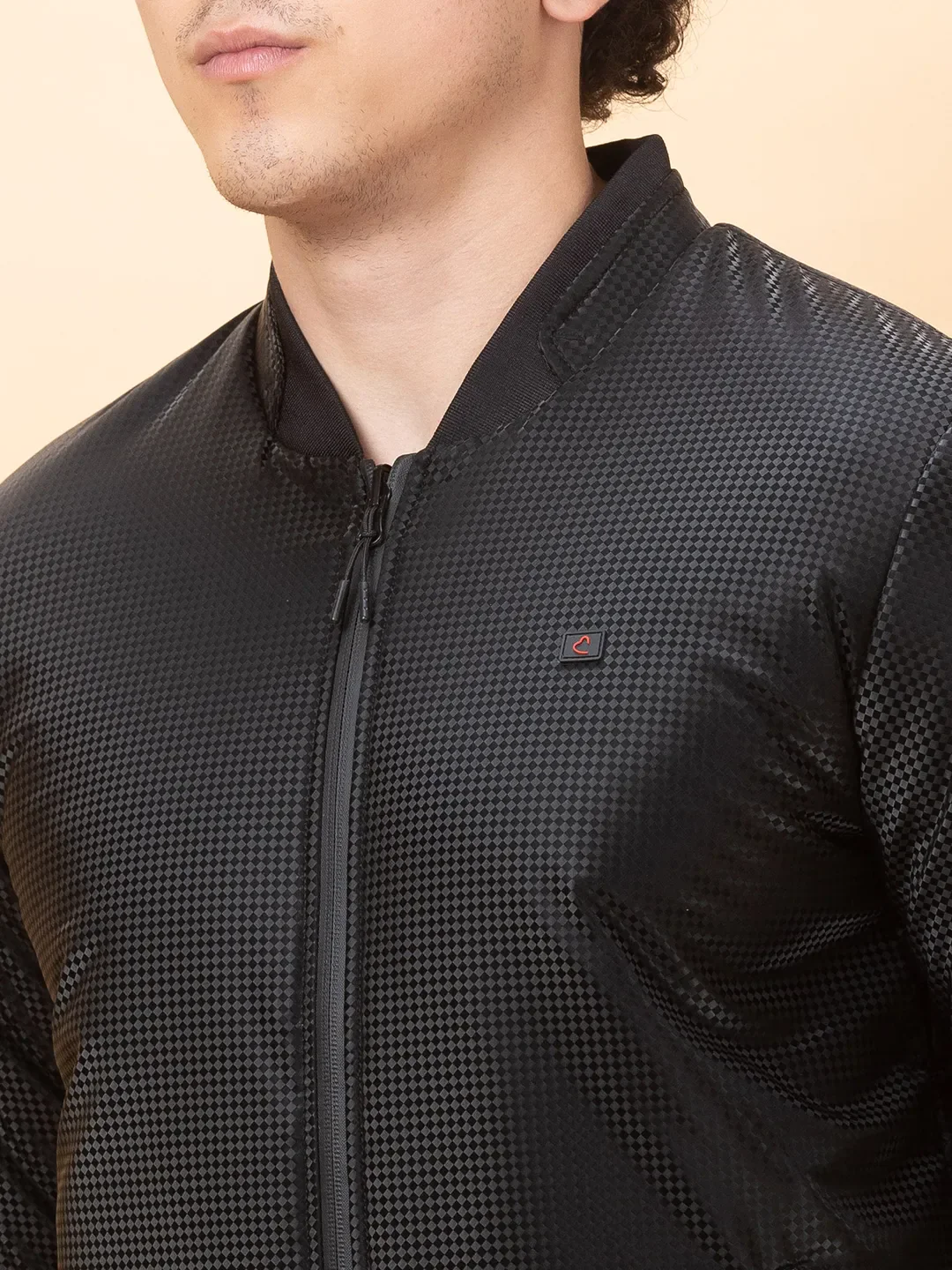 Black Regular Fit Men's Jacket by Being Human Clothing - Image 5