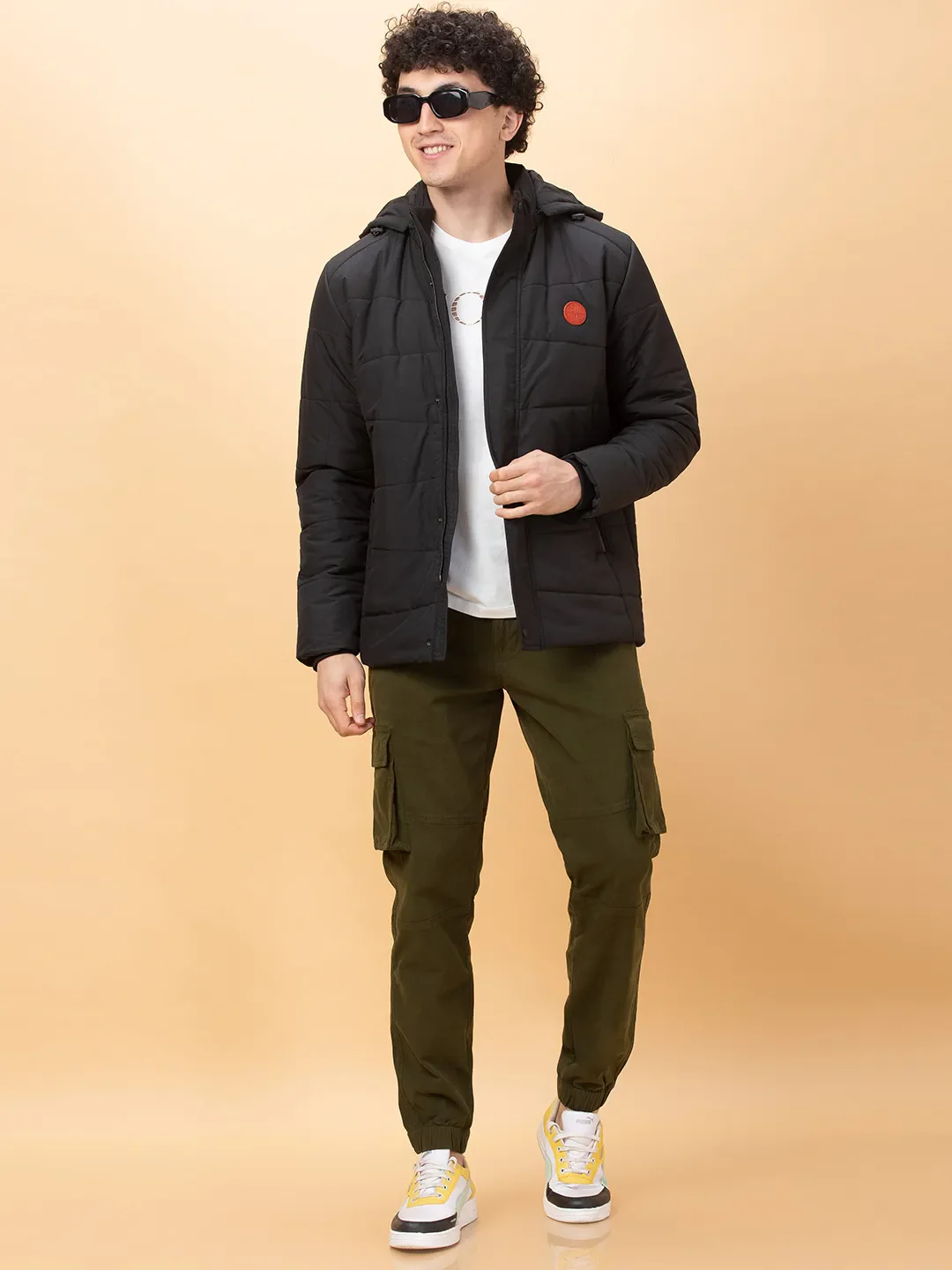 Black Regular Fit Long Sleeves Men's Jacket by Being Human Clothing - Image 6