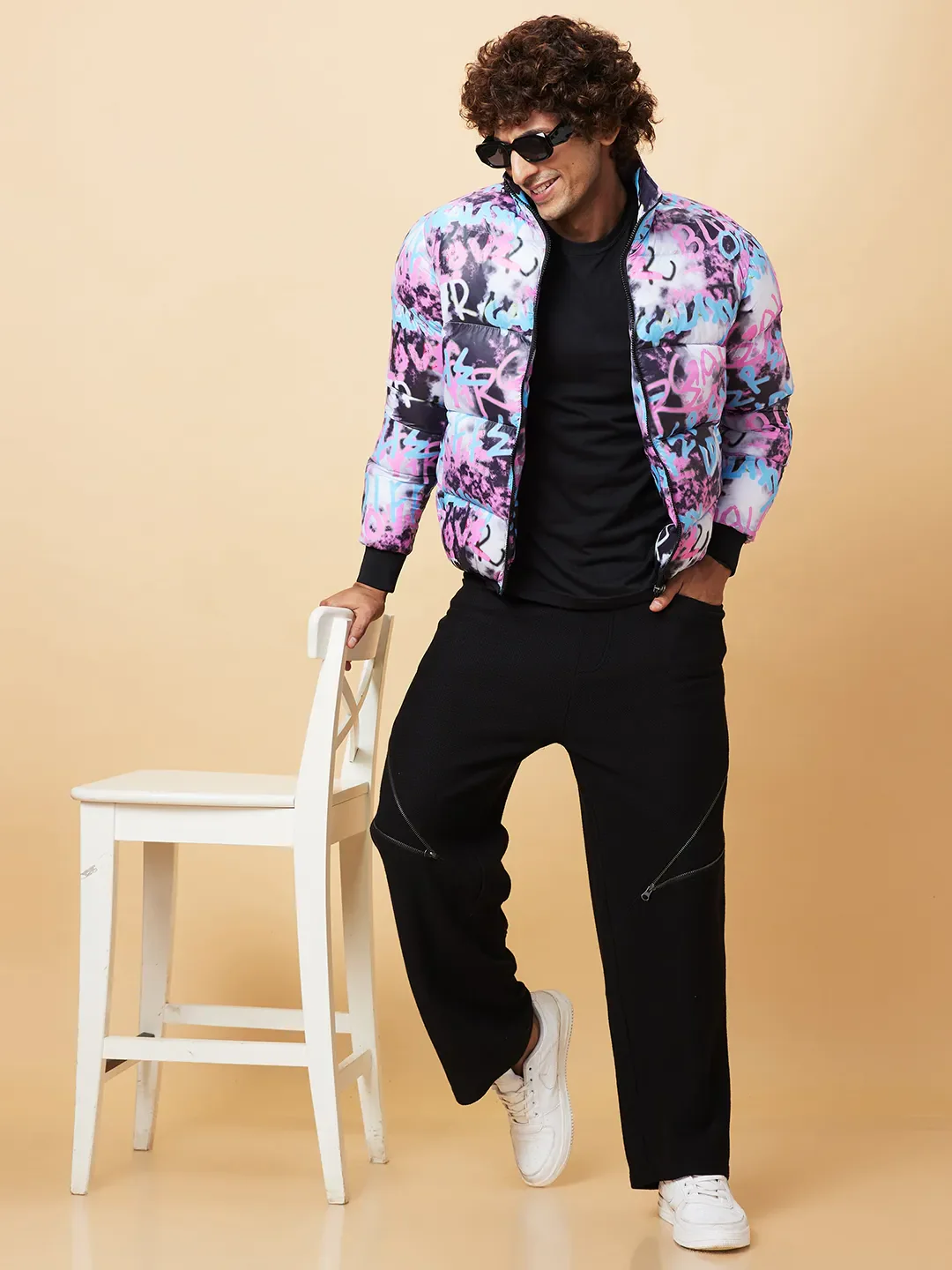 Black Regular Fit Men's Jacket by Being Human Clothing - Image 6