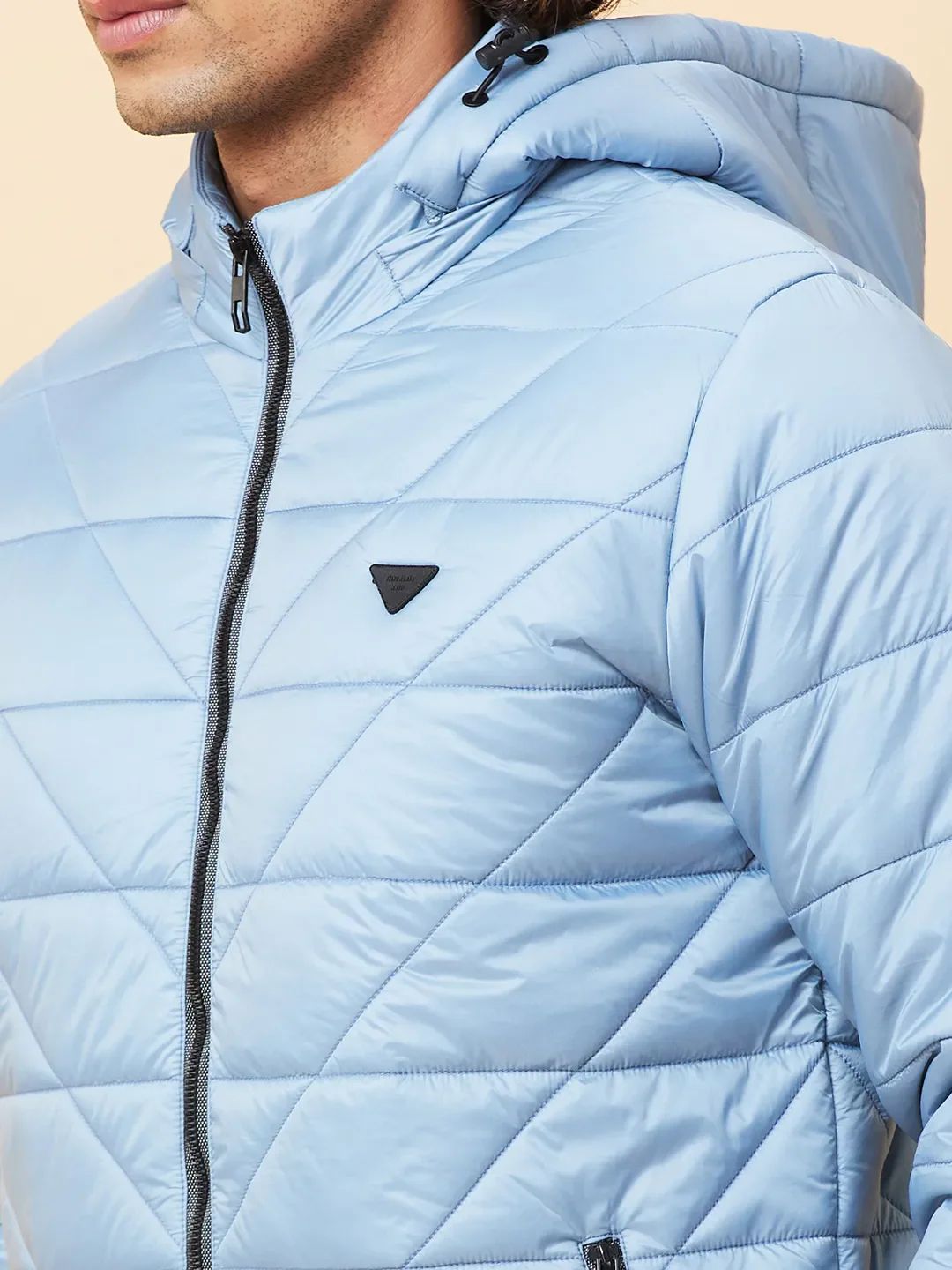 Blue Regular Fit Men's Jacket by Being Human Clothing - Image 5