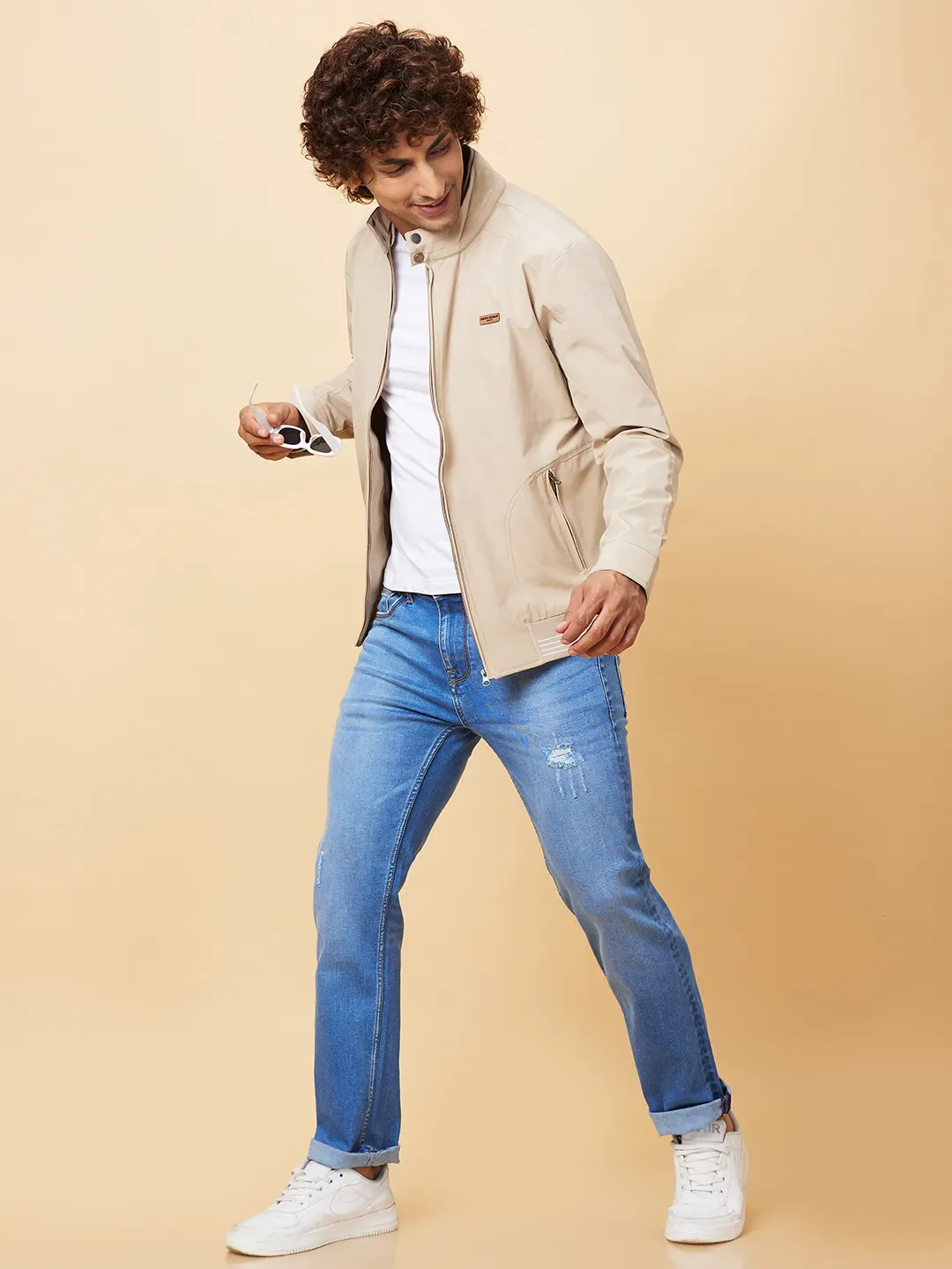 Brown Regular Fit Men's Jacket by Being Human Clothing - Image 6