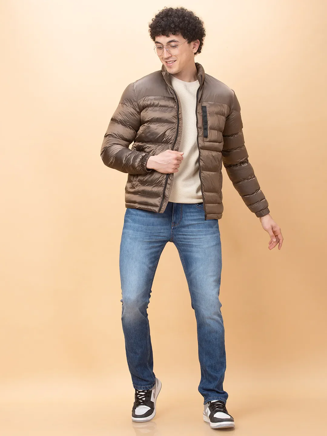 orange Regular Fit Long Sleeves Men's Jacket by Being Human Clothing - Image 6