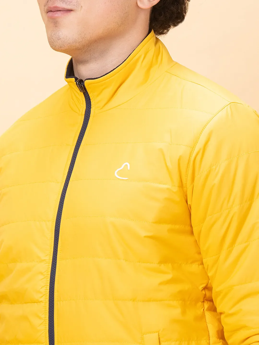 Cream Regular Fit Men's Jacket by Being Human Clothing - Image 5