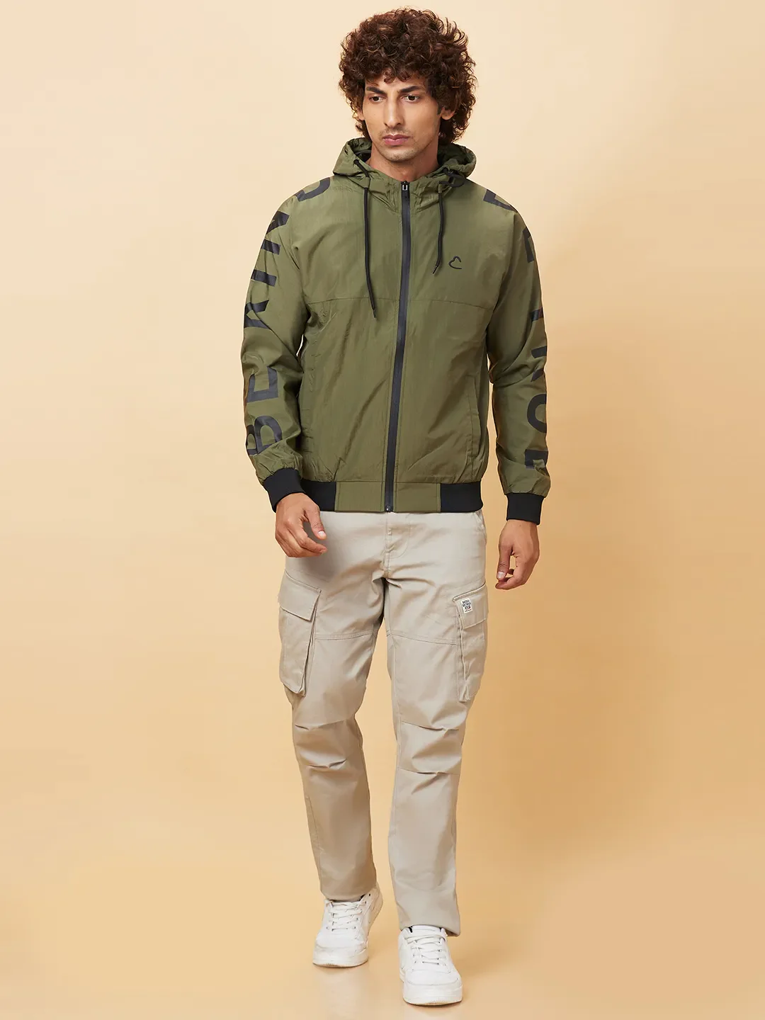 Green Regular Fit Long Sleeves Men's Jacket by Being Human Clothing - Image 2