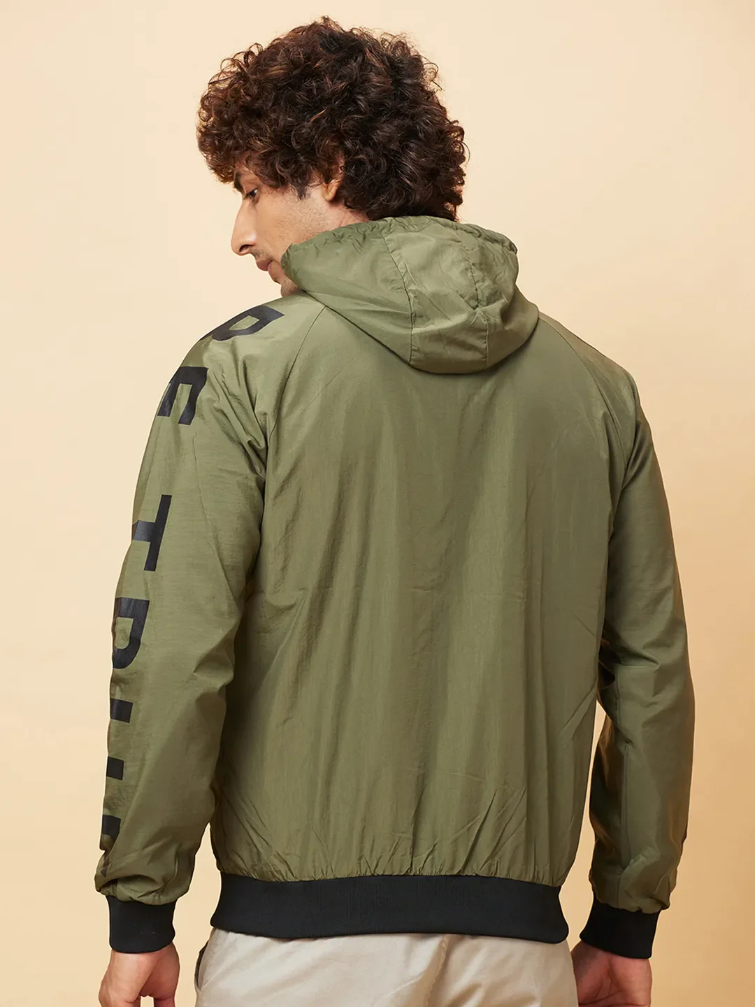 Green Regular Fit Long Sleeves Men's Jacket by Being Human Clothing - Image 3