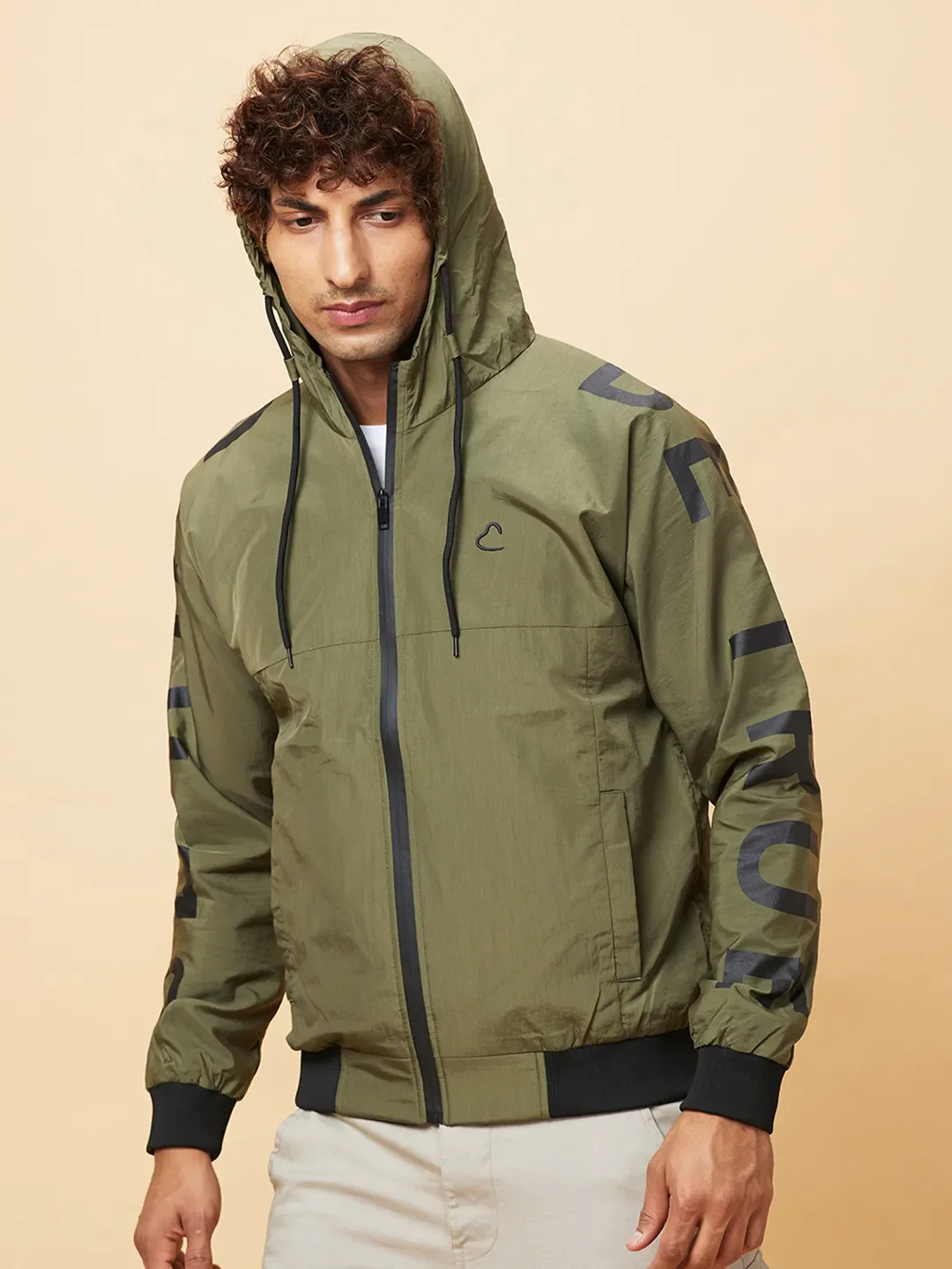 Green Regular Fit Long Sleeves Men's Jacket by Being Human Clothing - Image 4