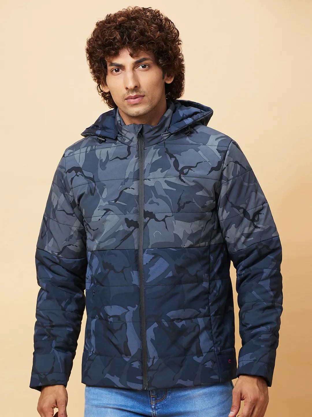 Grey Regular Fit Men's Jacket by Being Human Clothing